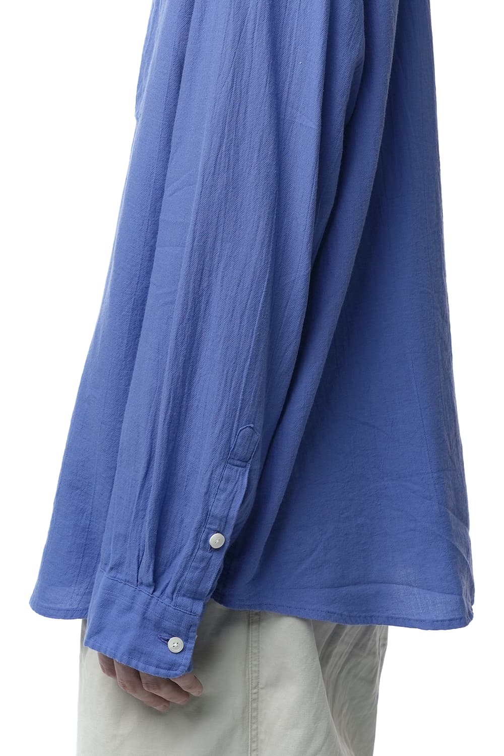 [2] 이얼즈어고 헴프 코튼 포이카 셔츠 블루 yrs 상품이미지4