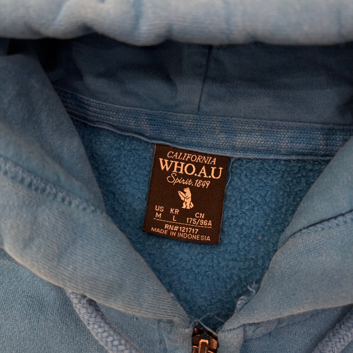 후아유 샌프란시스코 빅로고 후드집업 상품이미지3