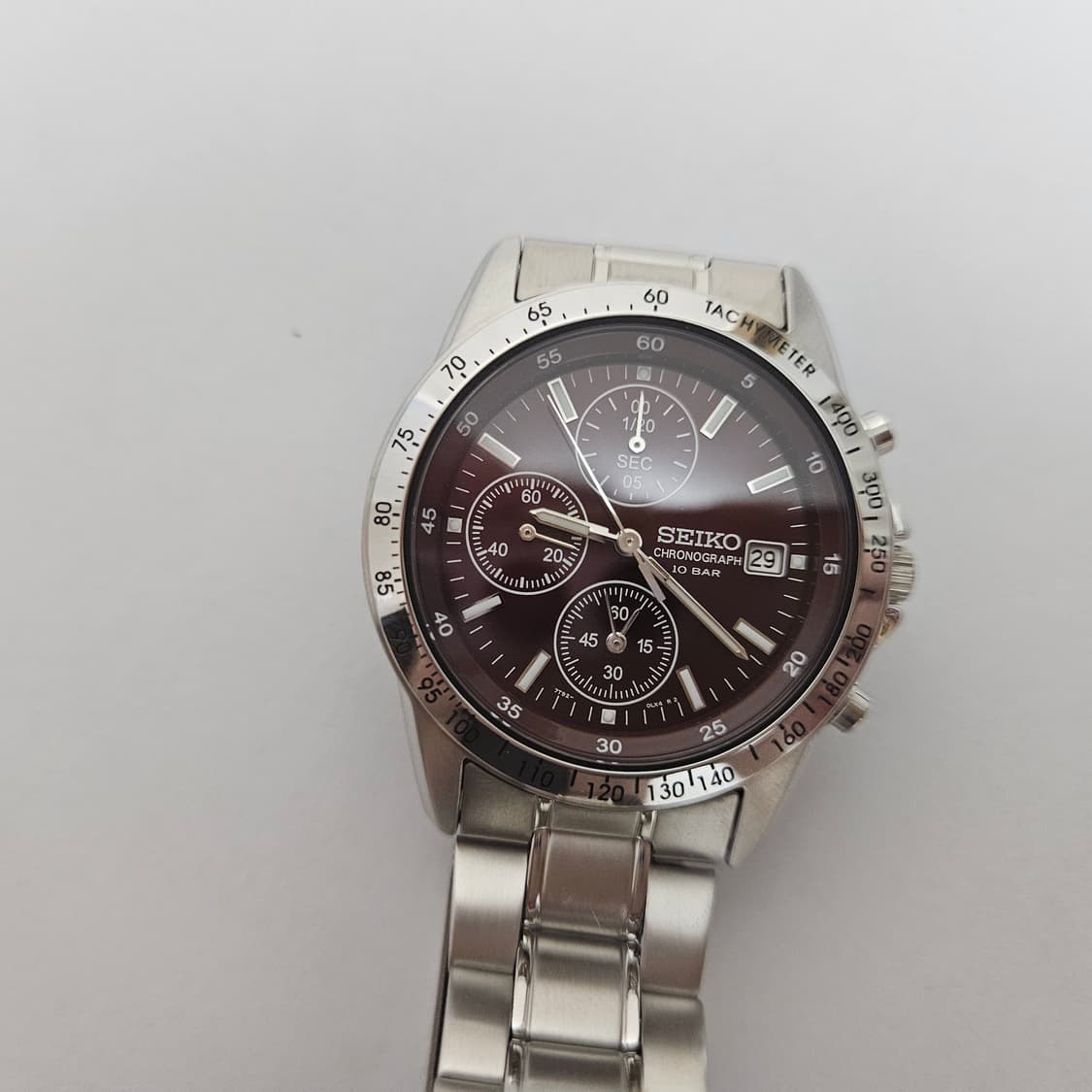 Seiko Chronograph 세이코 크로노그래프 레드와인 색상 상품이미지3