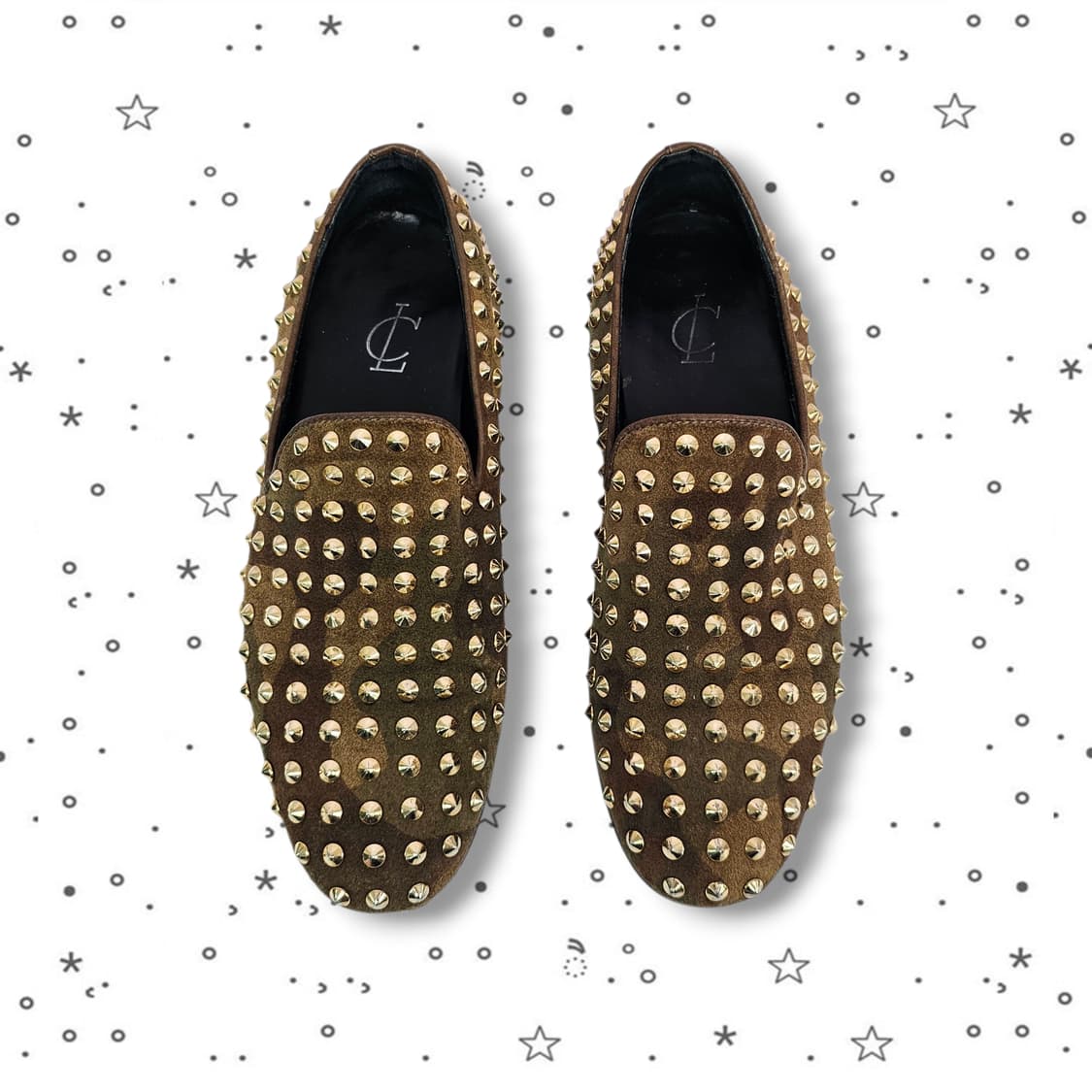 37 Christian Louboutin 골드 스터드 슬립온 상품이미지2