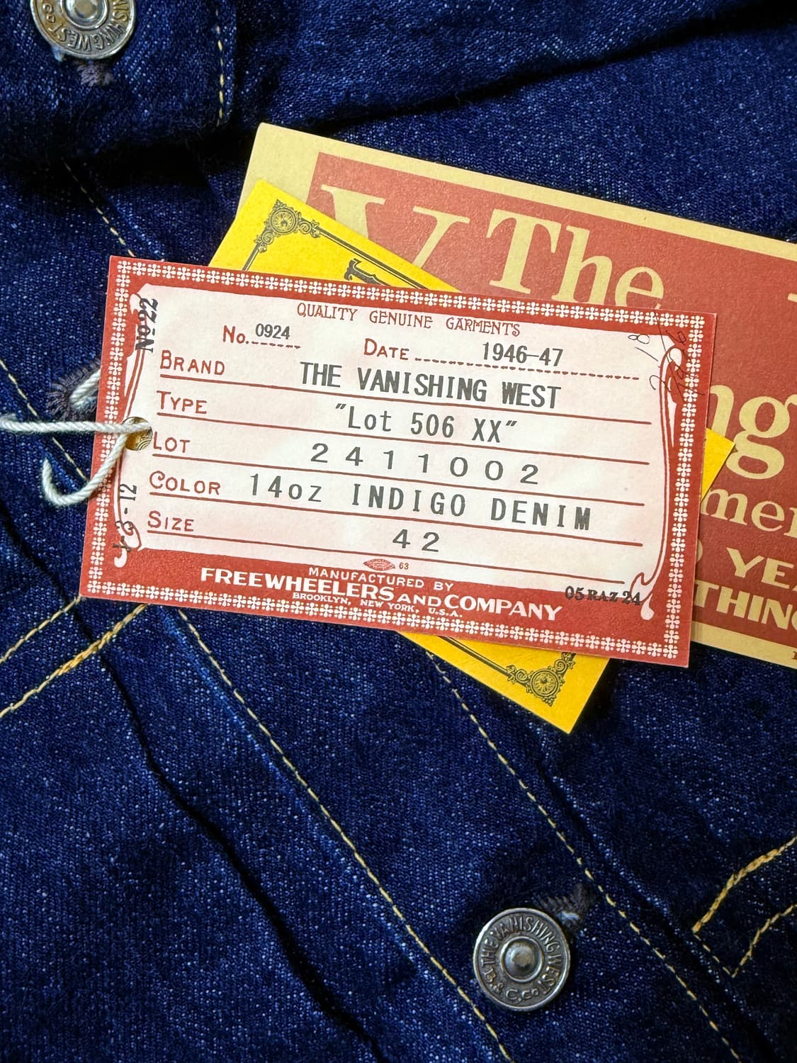 프리휠러스 506xx 42사이즈 원워시 상품이미지3