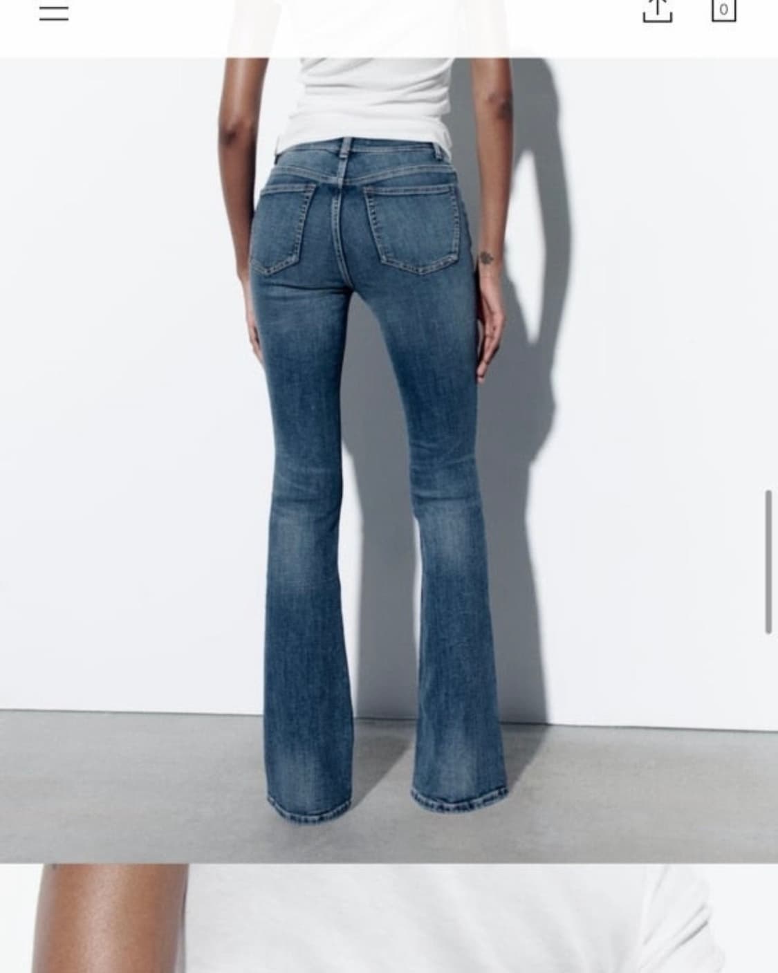 택o,28사이즈) 자라 미드라이즈 부츠컷 데님 팬츠 청바지 상품이미지2