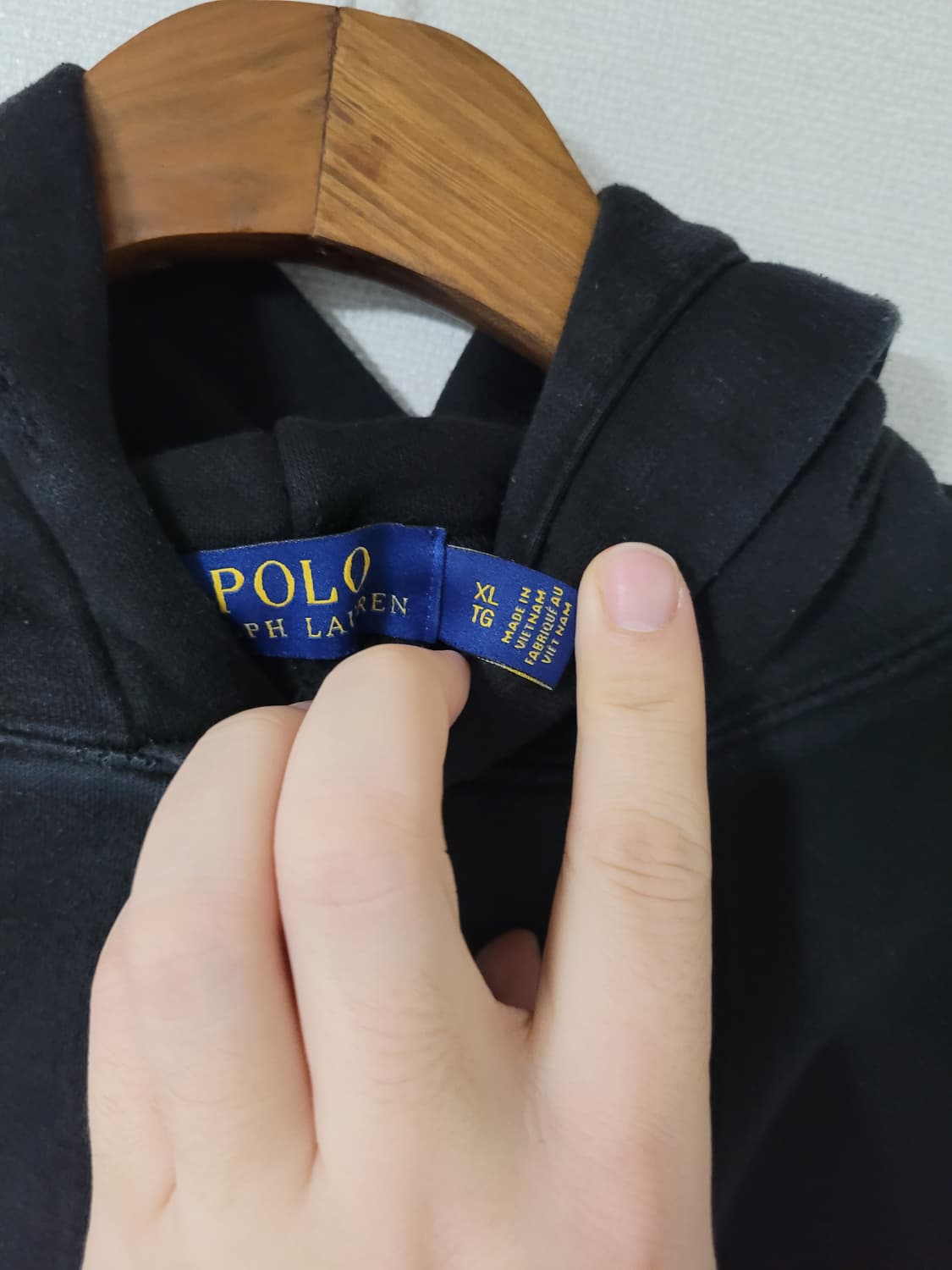 가슴64) 폴로 후드티 블랙 상품이미지2