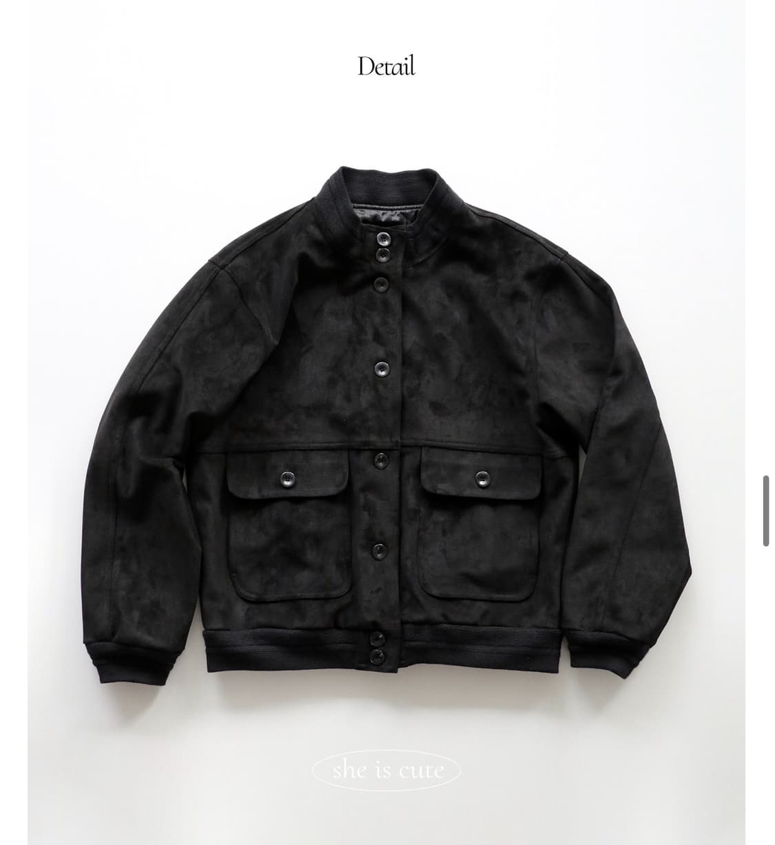 쉬이즈큐트 스웨이드 블루종 블랙(새상품) 상품이미지3