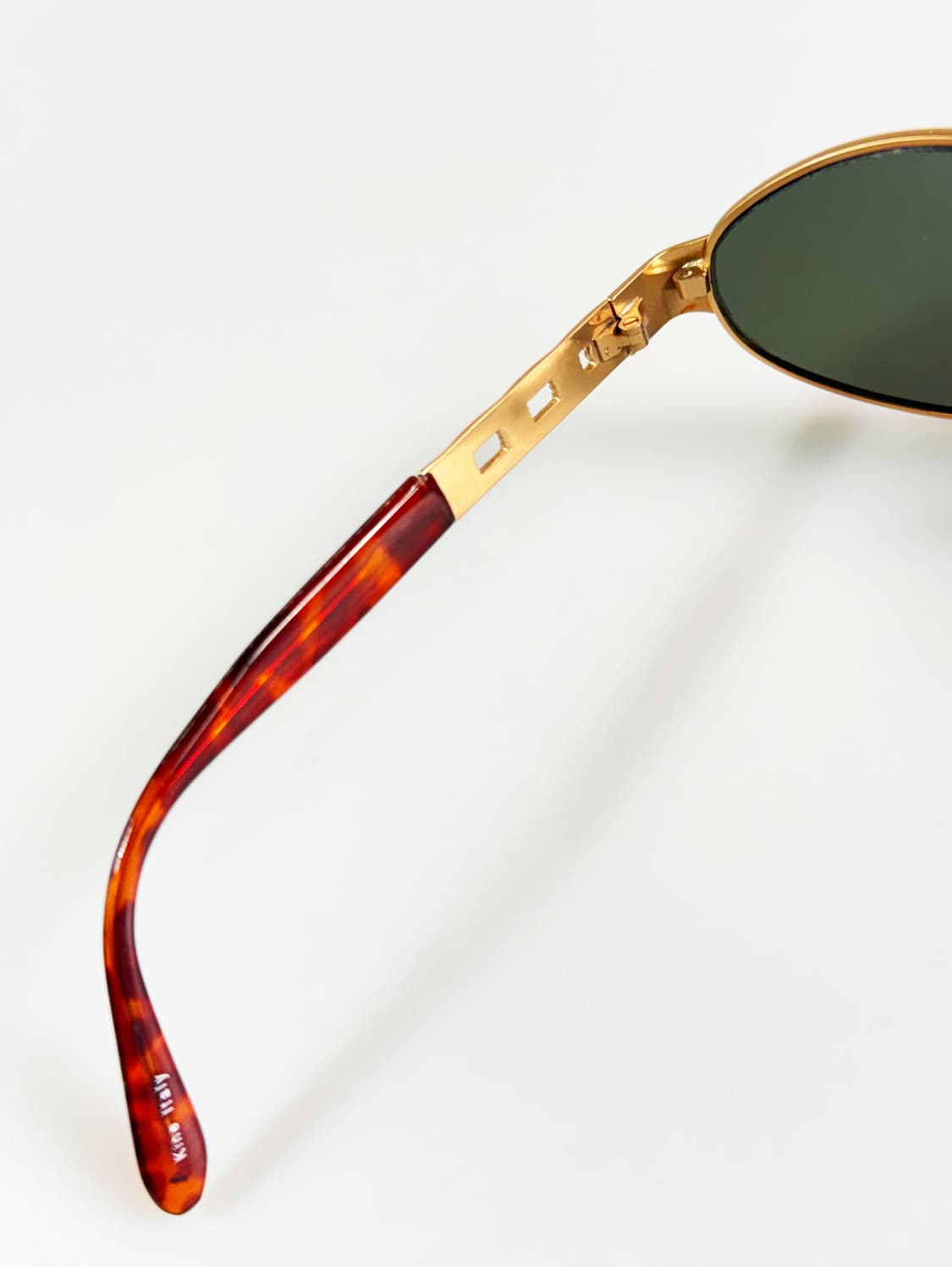 90s KINE 골드 슬림 오벌 메탈 프레임 빈티지 선글라스 상품이미지7