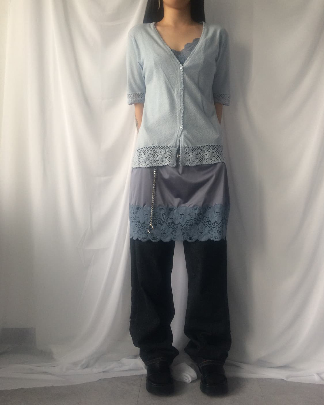 Crochet point knit cardigan 상품이미지6