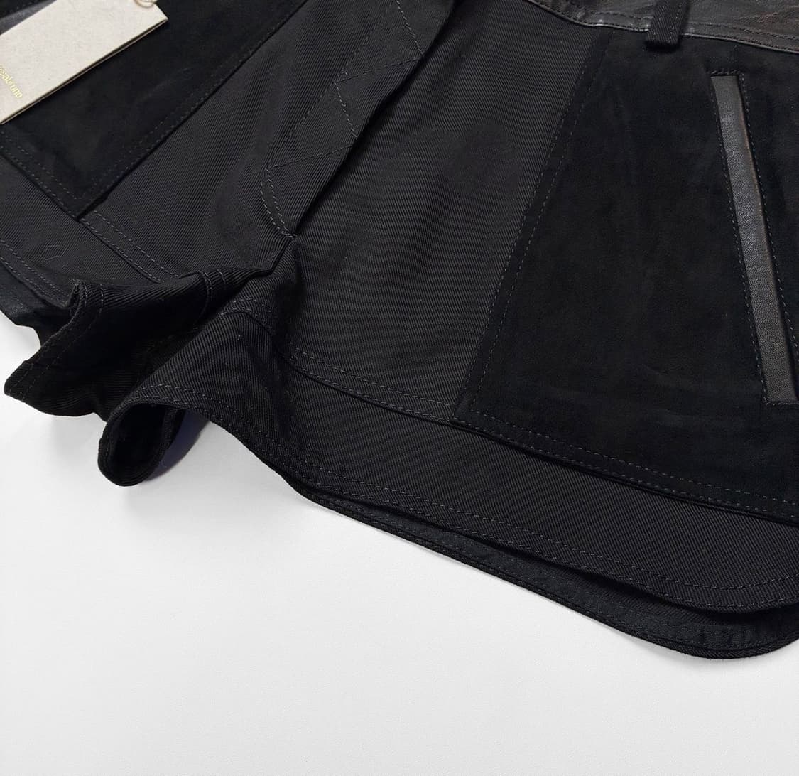 바네사브루노 가죽 배색 쇼츠 상품이미지3