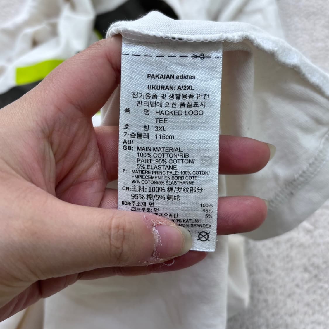 3XL 아디다스 하크 로고 반팔 티셔츠 0515E 상품이미지5