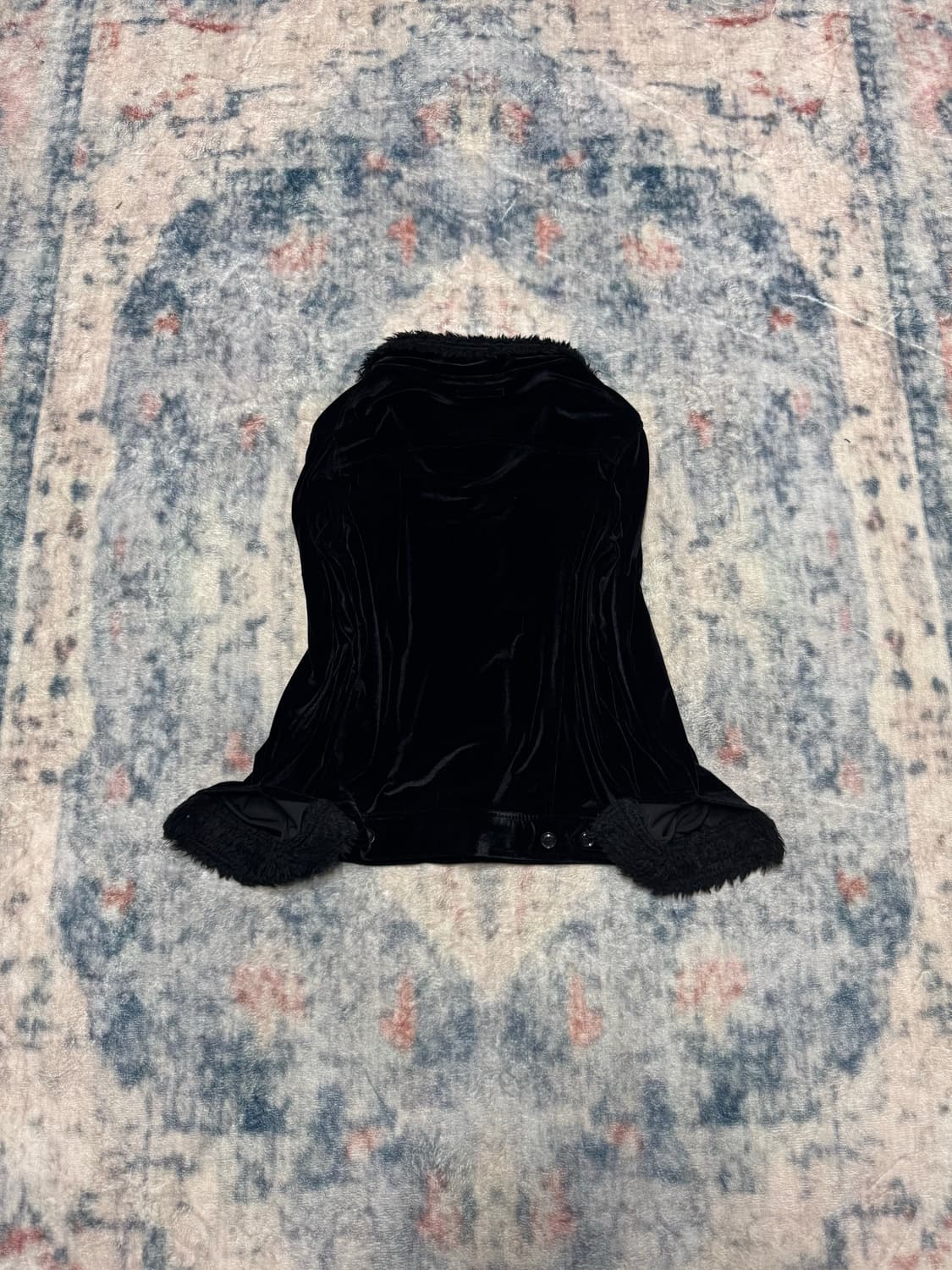 Abahouse fur trimming velour shirts 상품이미지7