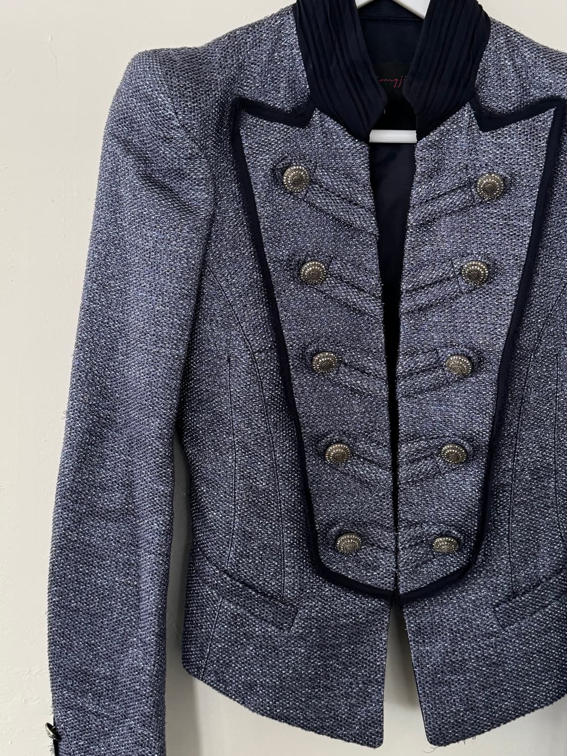 Y2K/빈티지] 유니크 나폴레옹 제복 스타일 트위드 자켓 상품이미지3
