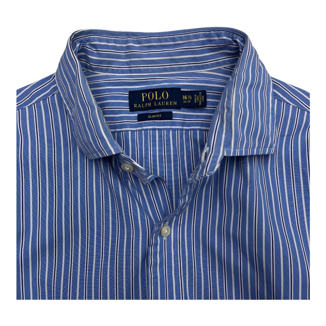 폴로 랄프로렌 네이비포니 세로 단가라 블루 셔츠 16 상품이미지6