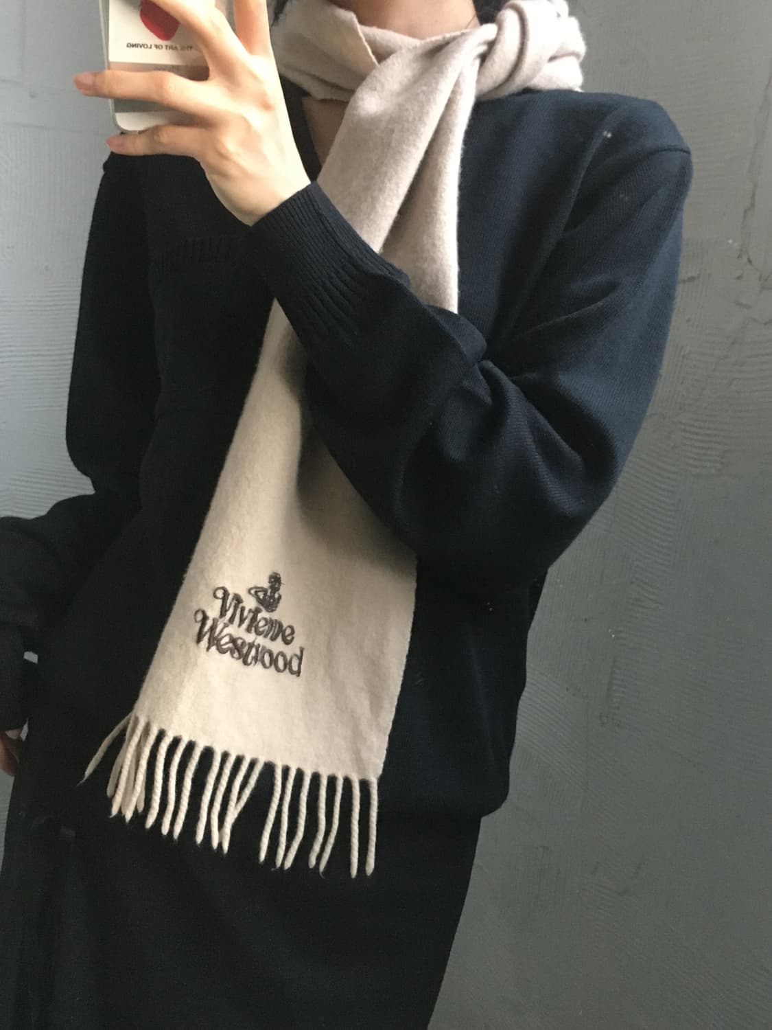 Vivienne Westwood 비비안웨스트우드 울 베이지 머플러 상품이미지3