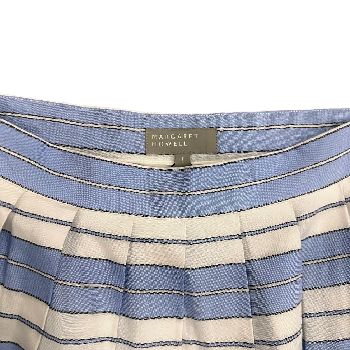 Margaret Howell, Blue Stripe Pleats Sk 상품이미지6