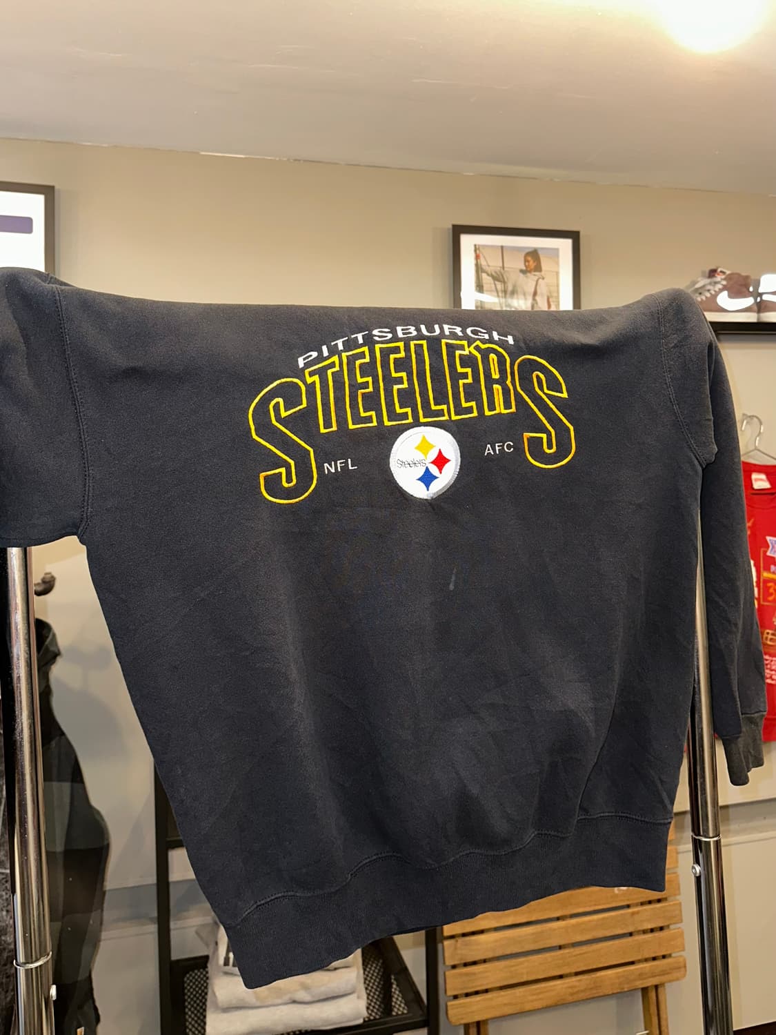 90’s Pittsburgh Steelers logo sweatshirt 상품이미지3