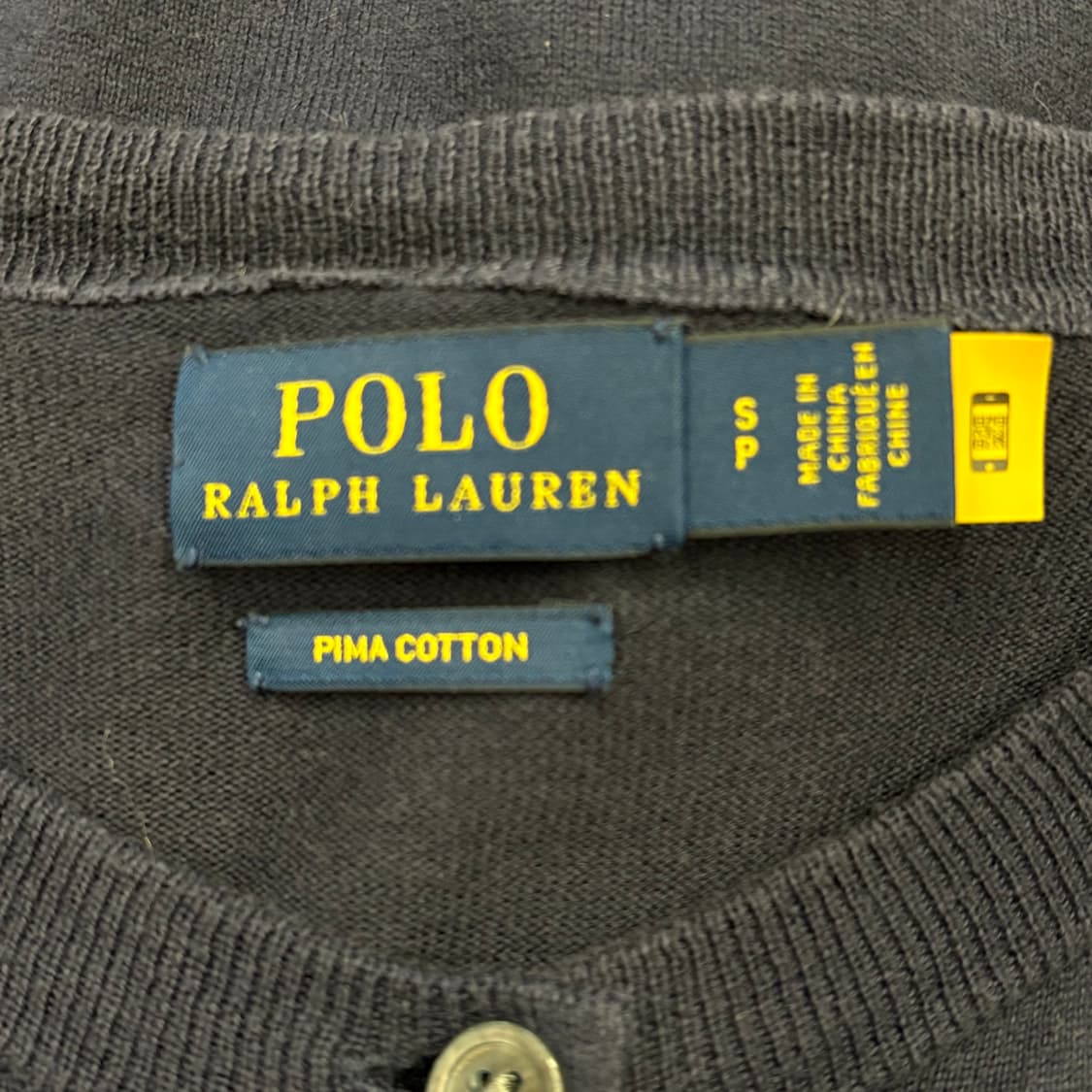 S 폴로랄프로렌 여성용 네이비 피마코튼 가디건 상품이미지4