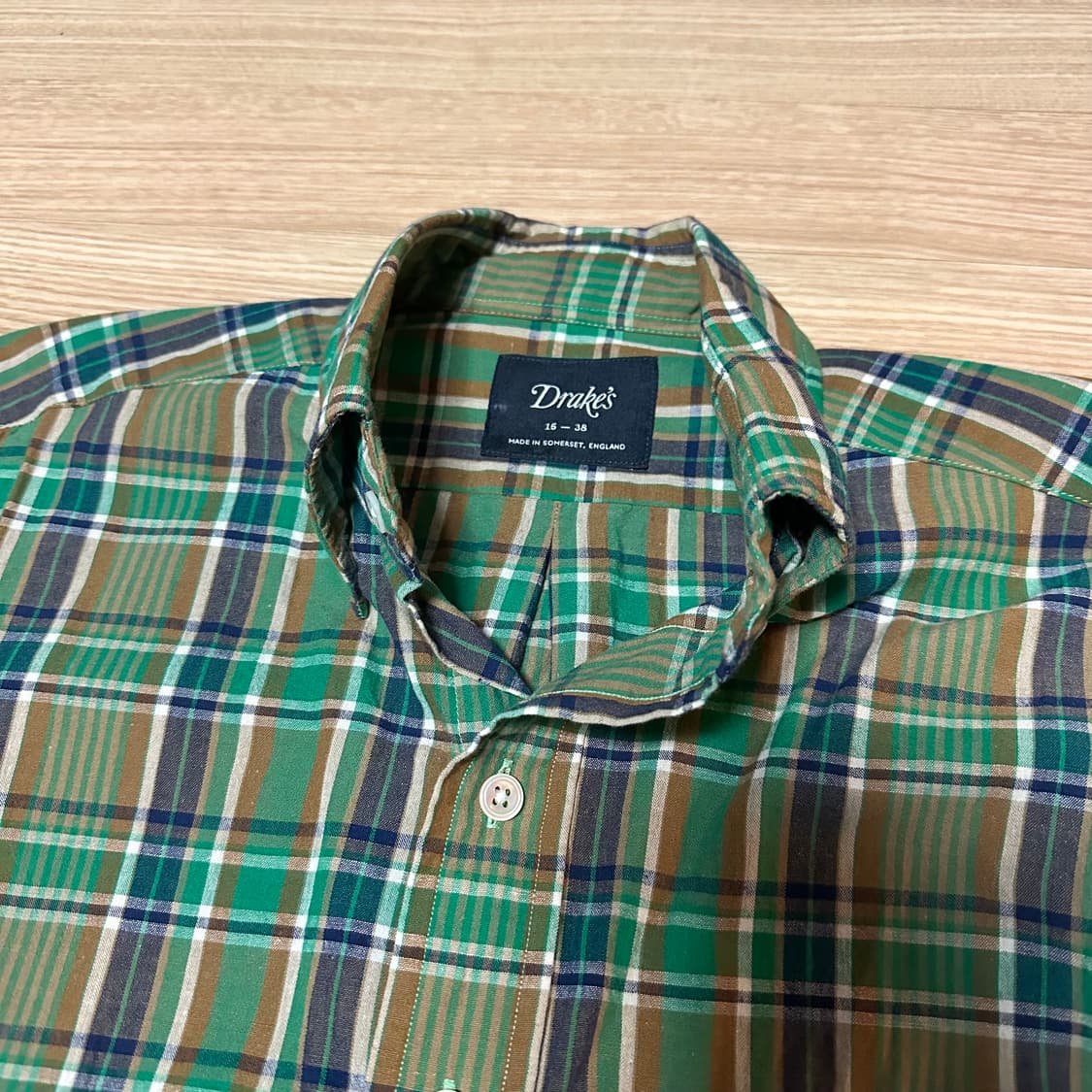 드레익스 린넨/코튼 원포켓 버튼 다운 셔츠 15(38) 상품이미지2