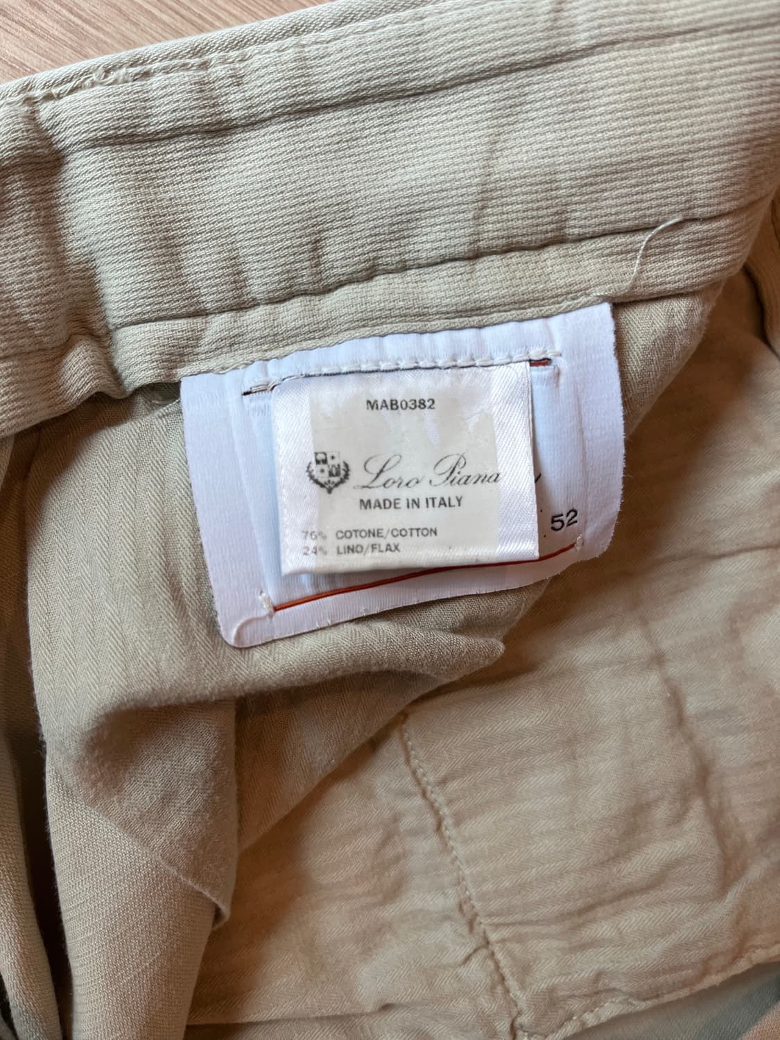 로로피아나 남성 면/린넨 혼방 바지 52(34-35인치) 상품이미지8