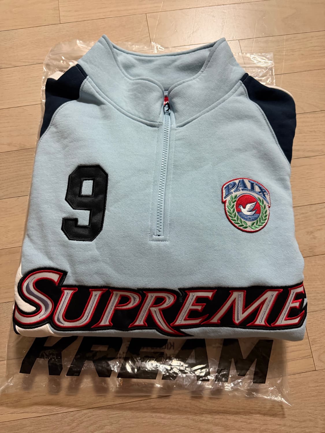 (XXL) 슈프림 이큅 하프 집 스웨트셔츠 라이트 블루 - 24SS 상품이미지1