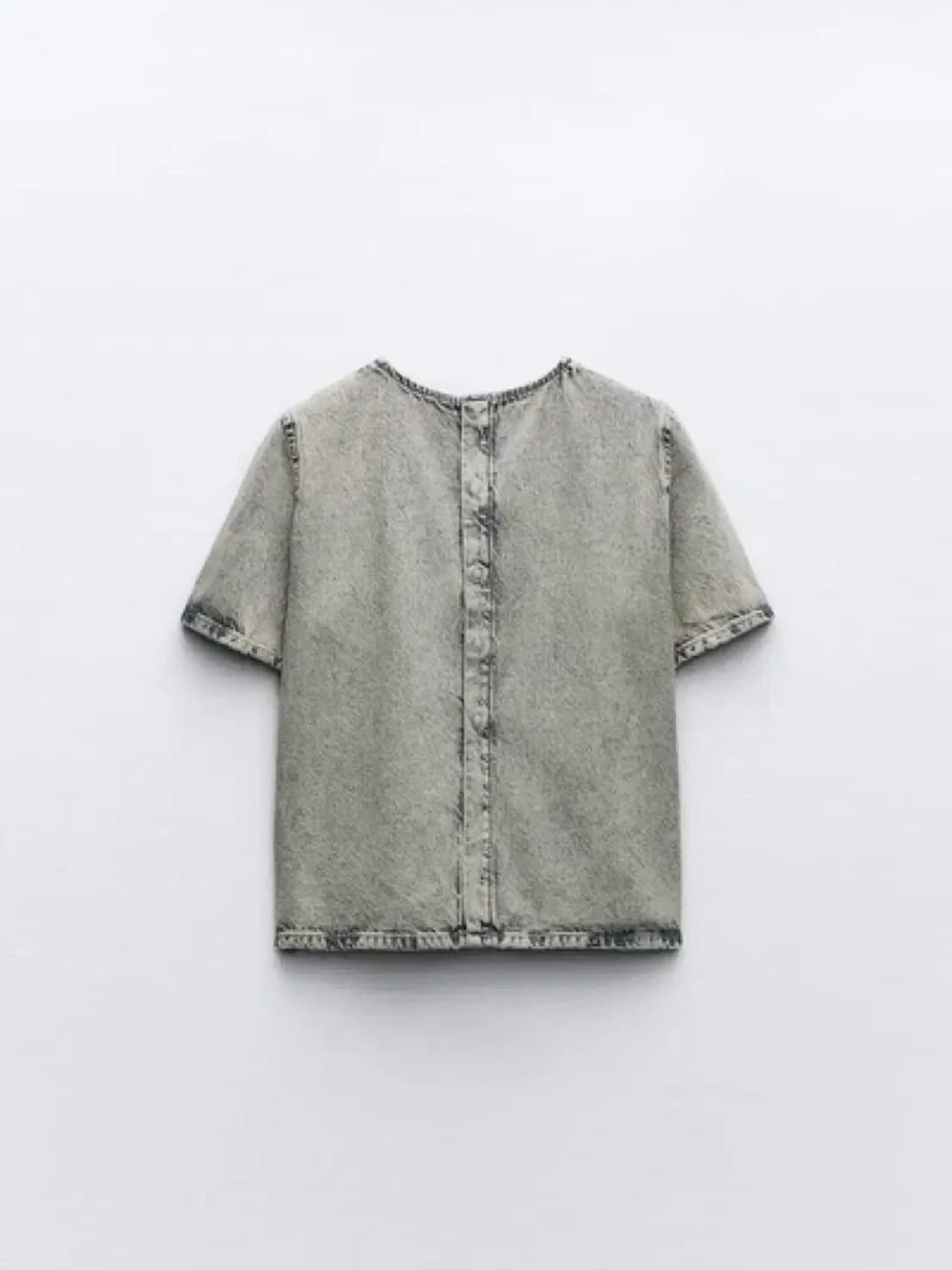zara 자라 그레이 워싱 데님탑 상품이미지2