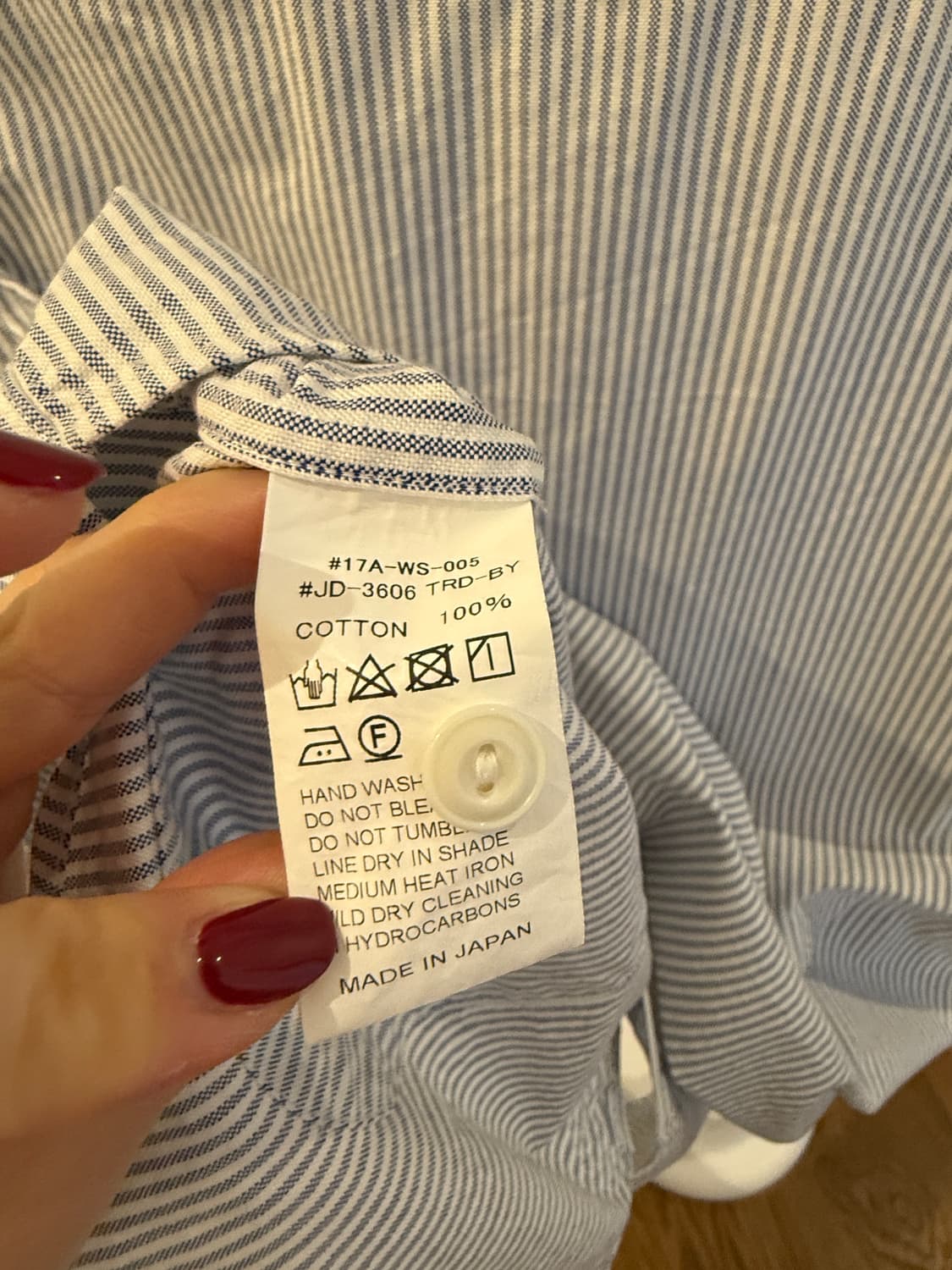 DANTON Stripe Henley Neck Shirt 36 상품이미지5