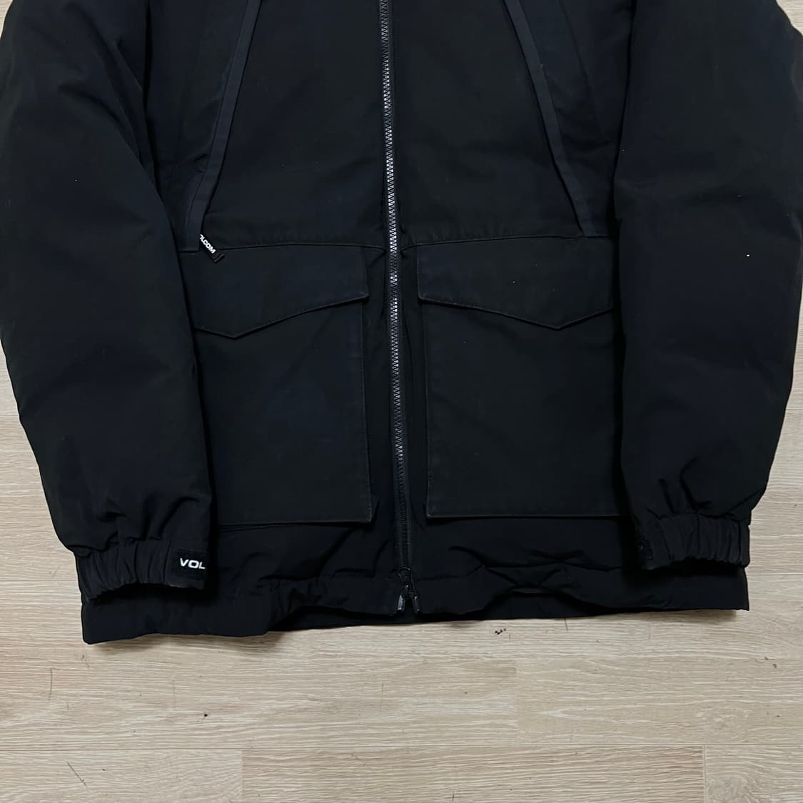 볼컴 덕다운 후드 와펜 파카 패딩 점퍼 [블랙] XL/105 상품이미지3