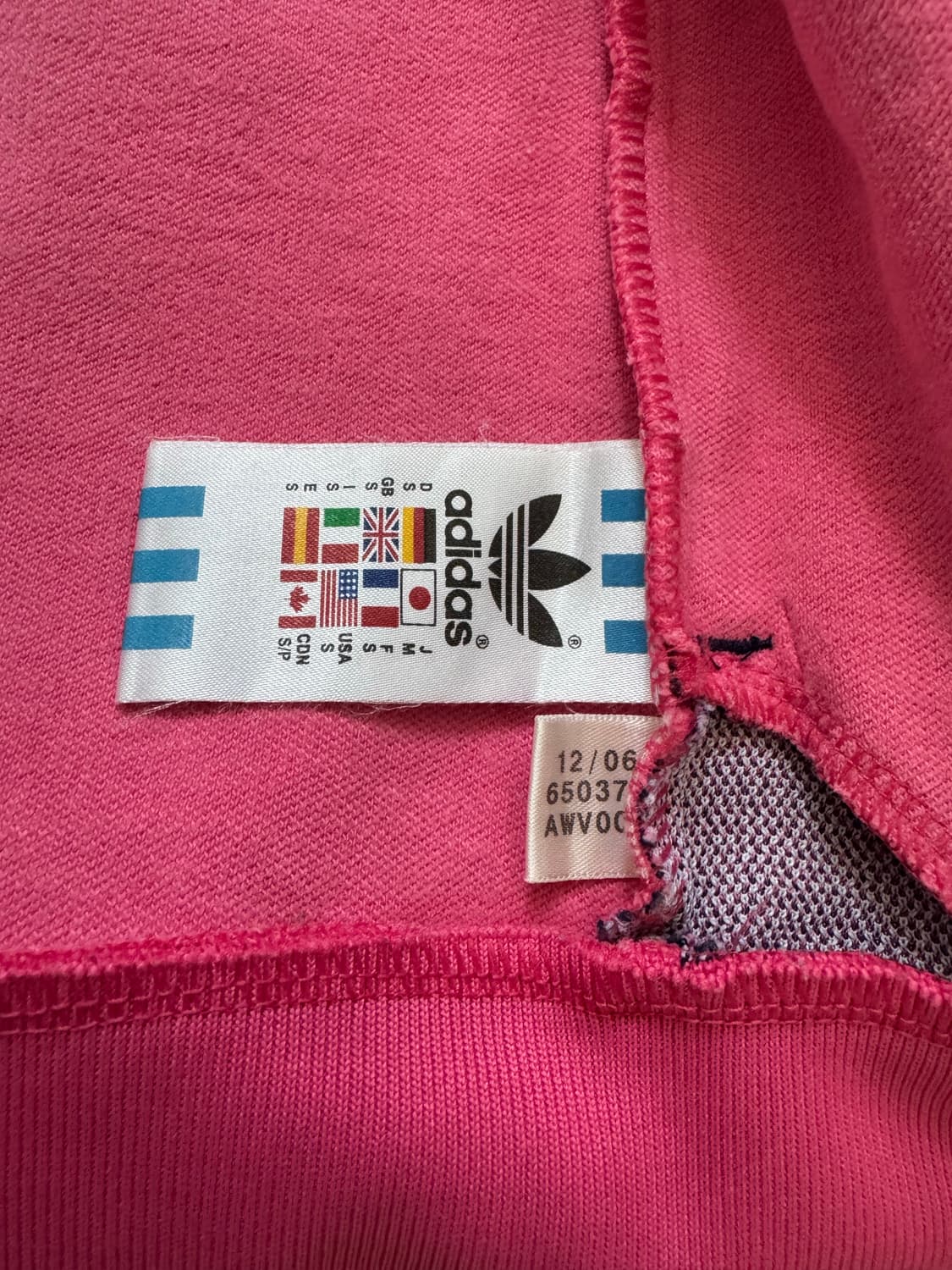 아디다스 3S 올드스쿨 화이트 핑크 트랙탑  상품이미지6