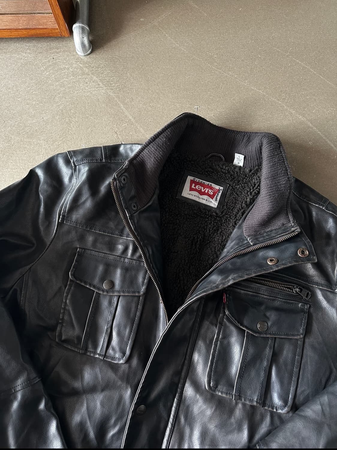 levis 트러커 쉐르파 레더 자켓 상품이미지3