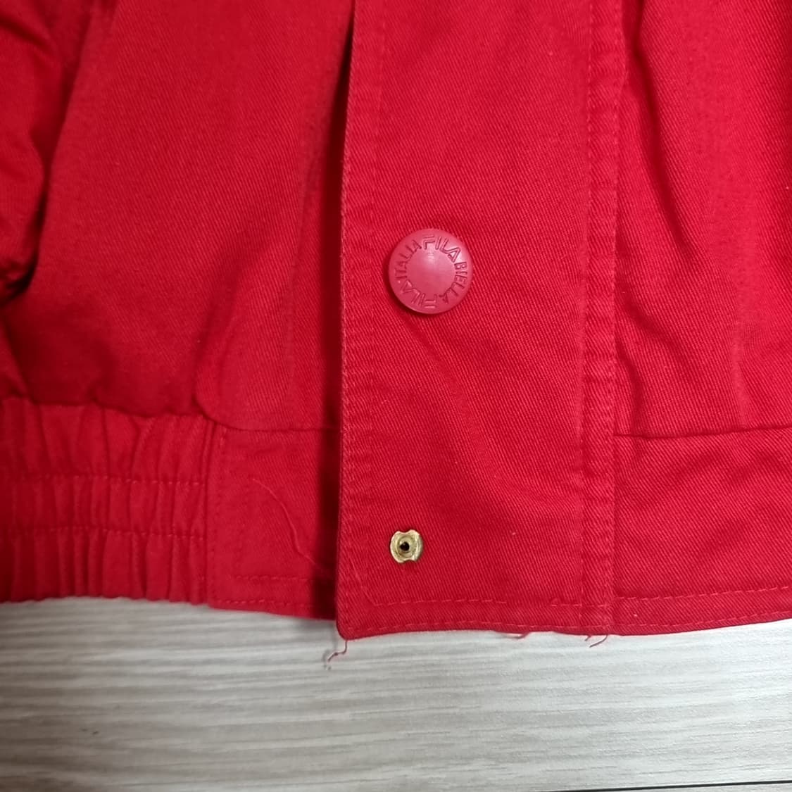 한국제 80년대 빈티지 휠라 스키팀 레드 패딩 자켓(105) 상품이미지4