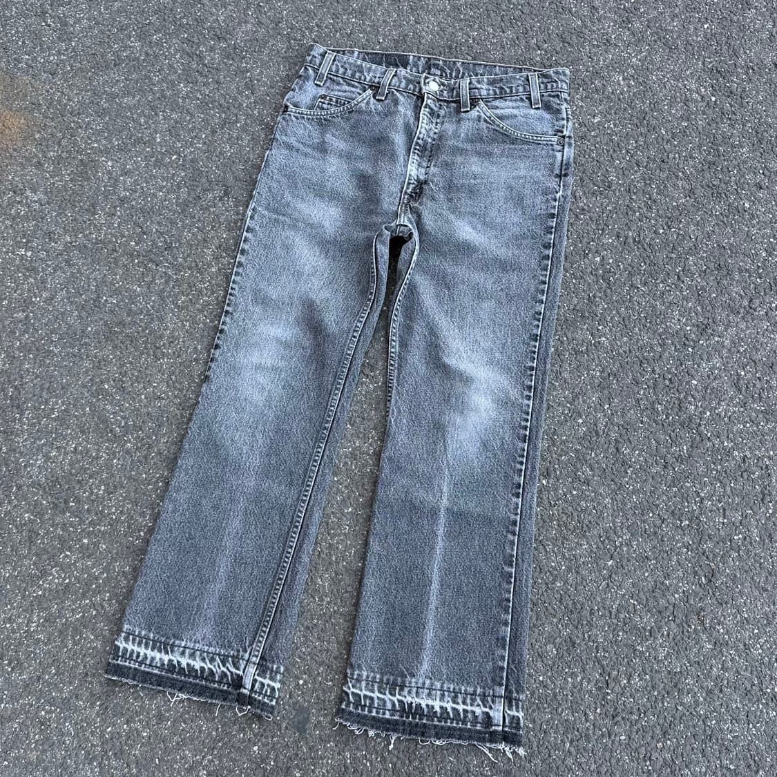 90s USA 빈티지 리바이스 517 부츠컷 오렌지탭 흑청 상품이미지4