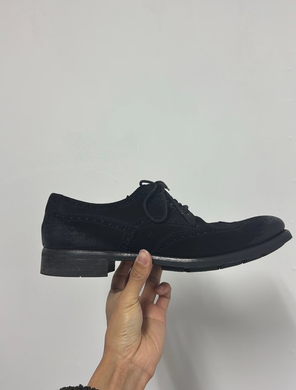 00s 프라다 윙팁 스웨이드 더비 슈즈 상품이미지2