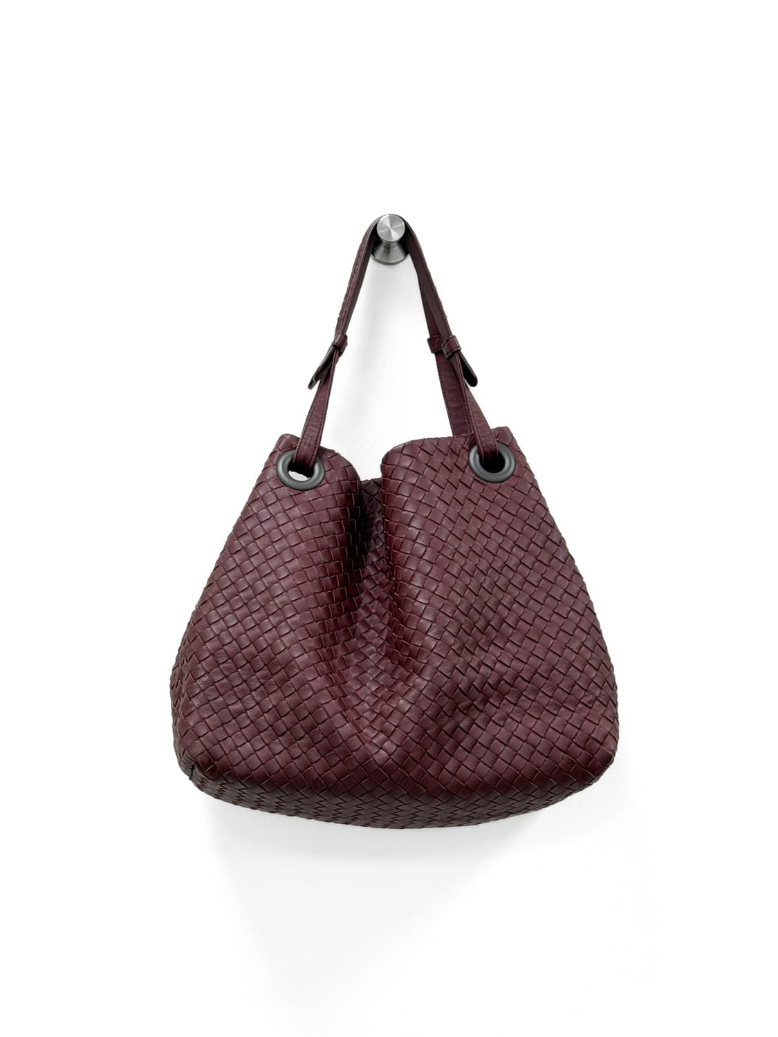 보테가베네타 인트레치아토 레더 호보백 버건디 상품이미지1