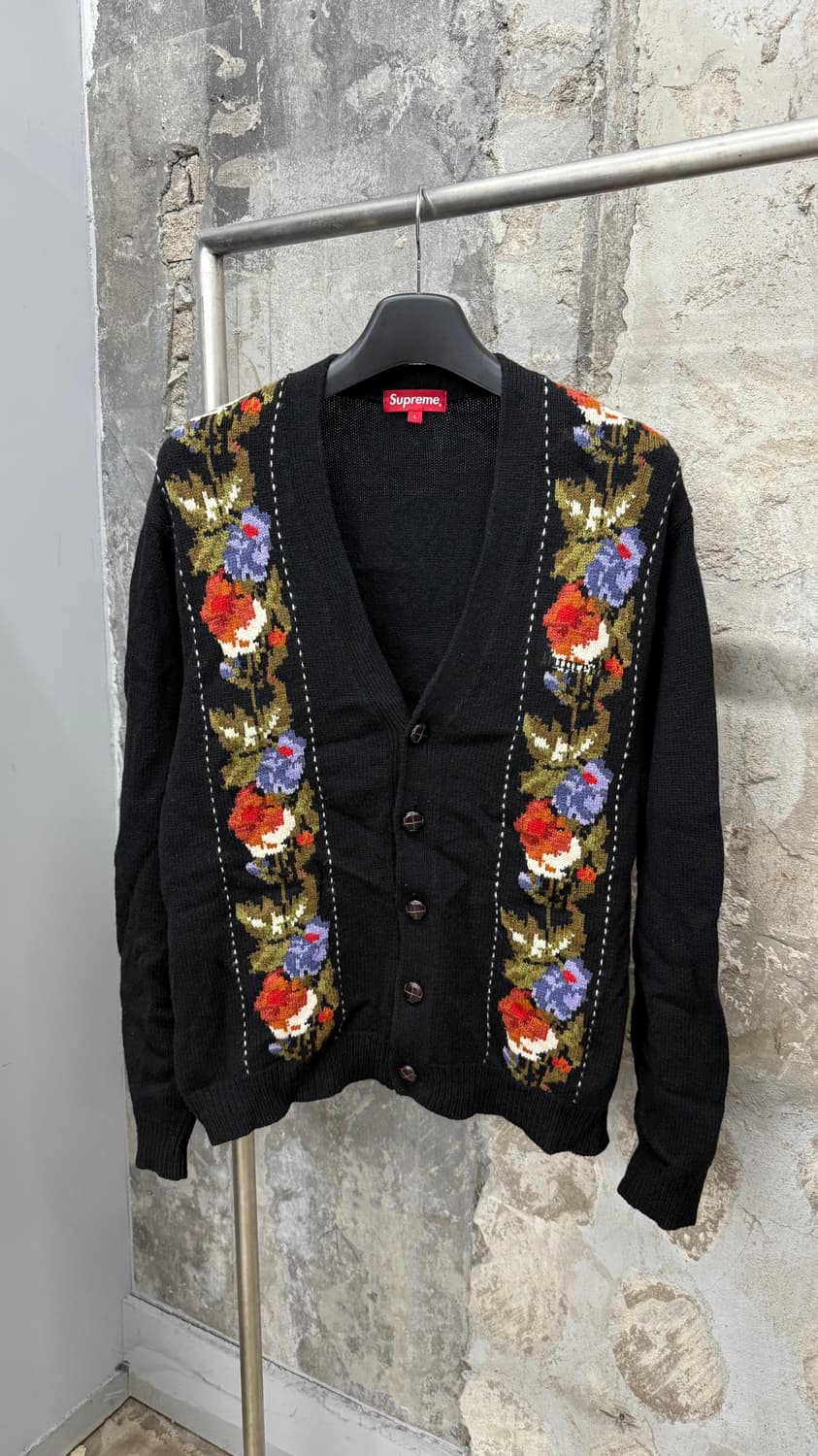 [L]슈프림 플로랄 스트라이프 가디건 상품이미지1