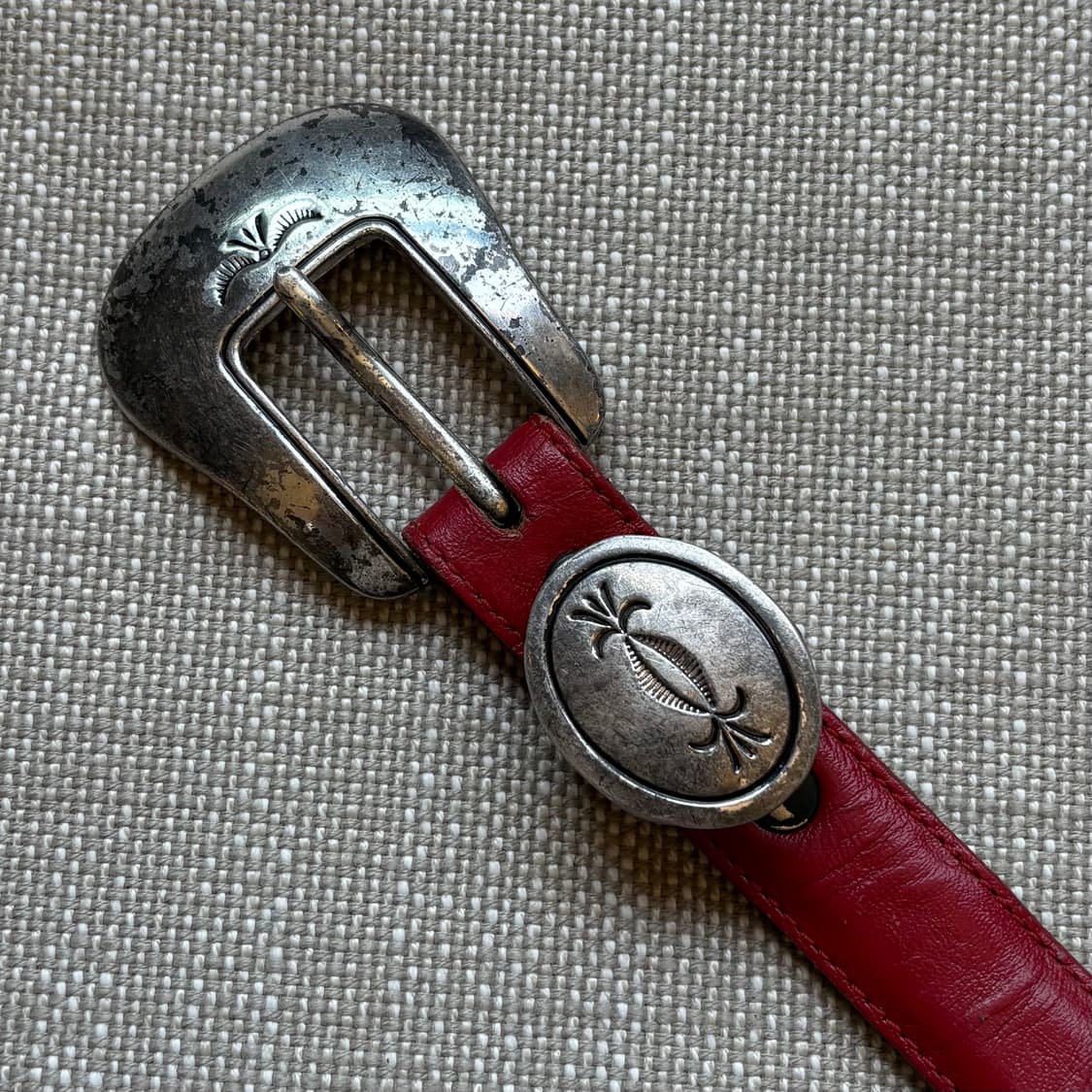 [30-31] 90s USA 탑 그레인 레더 레인저 웨스턴 벨트 상품이미지5