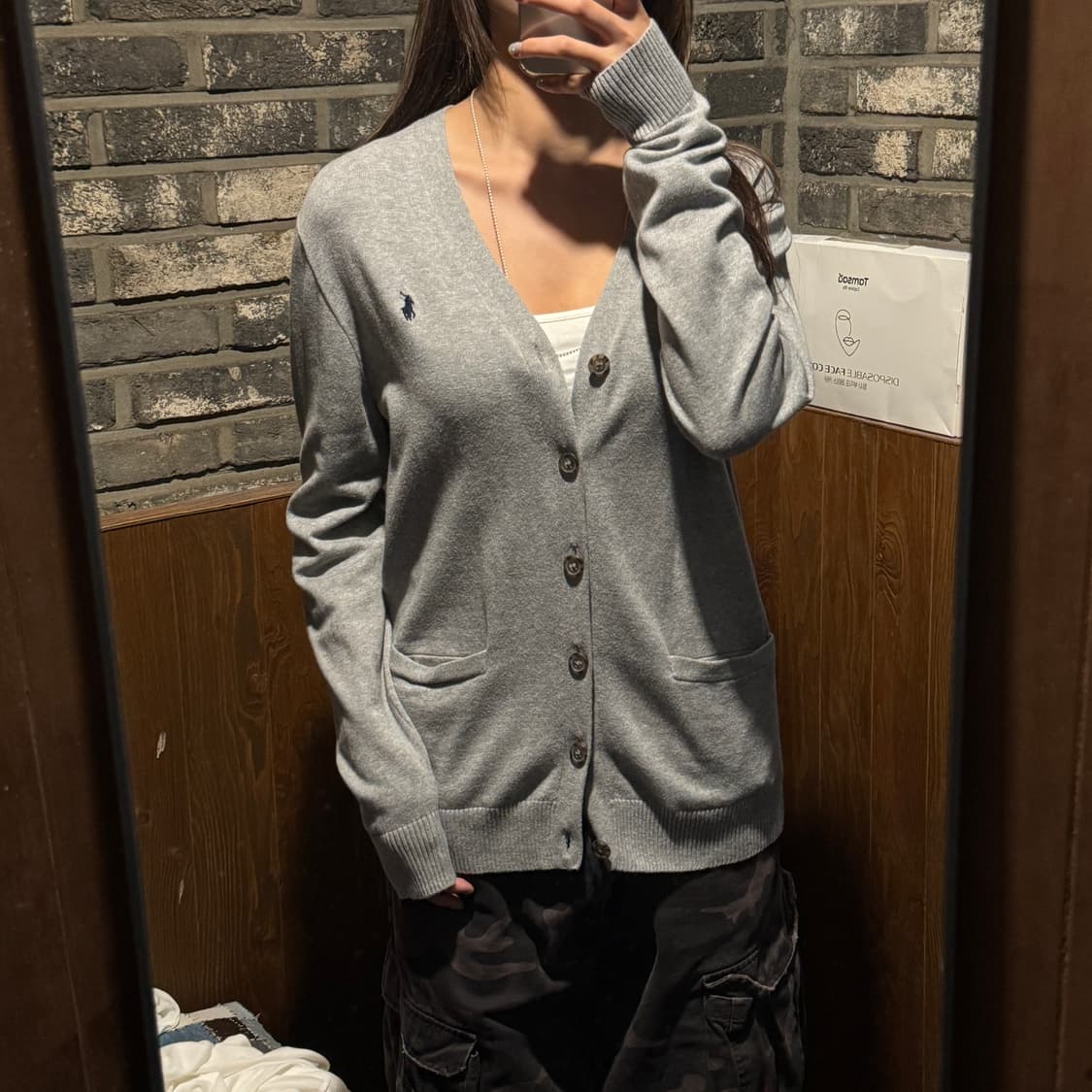 여M) 폴로 랄프로렌 그레이 코튼 가디건 E1 상품이미지8