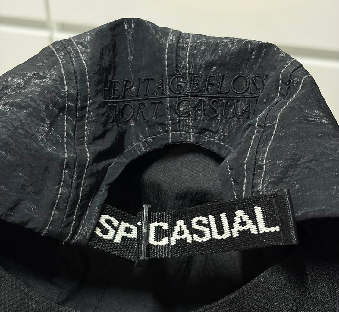 헤리티지플로스 스포츠 롱빌캡 모자 블랙 상품이미지3