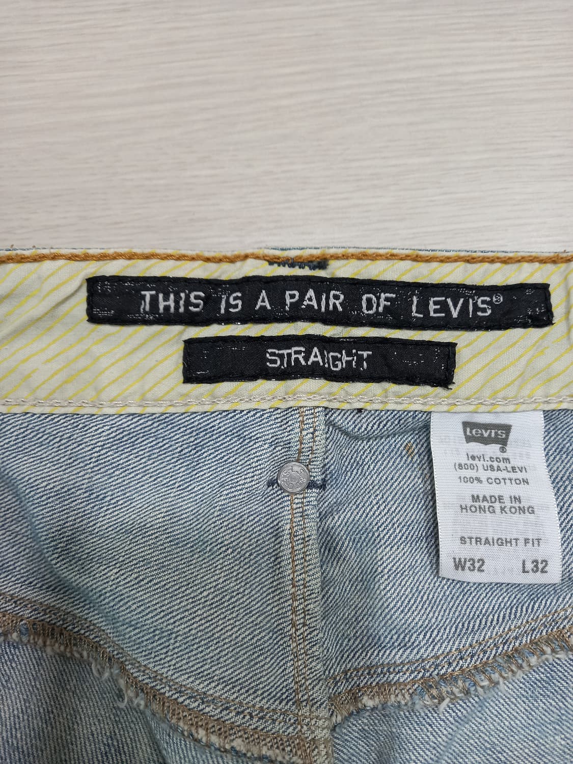 32 06's 리바이스521 워싱 일자진 연청 32-315 상품이미지8