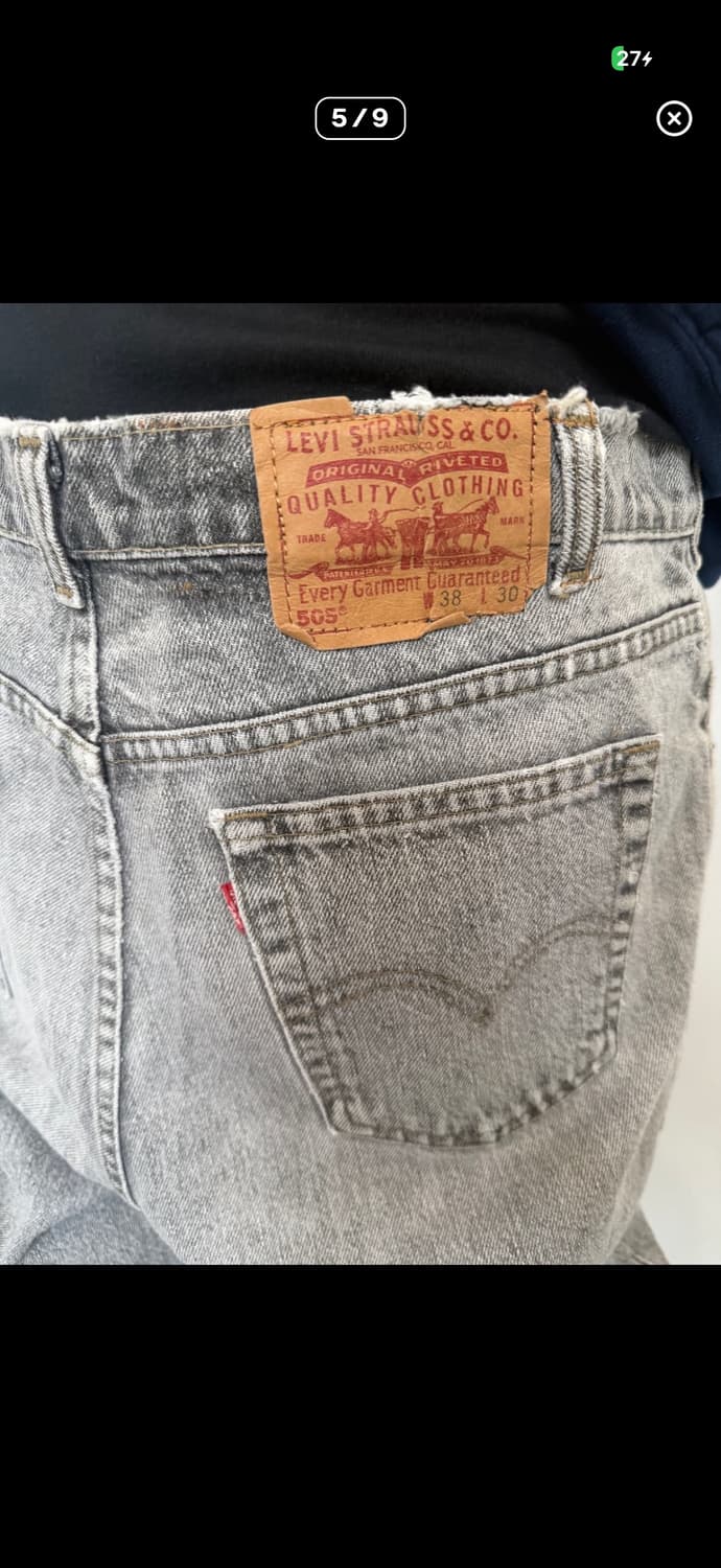 리바이스 505 흑청 상품이미지5