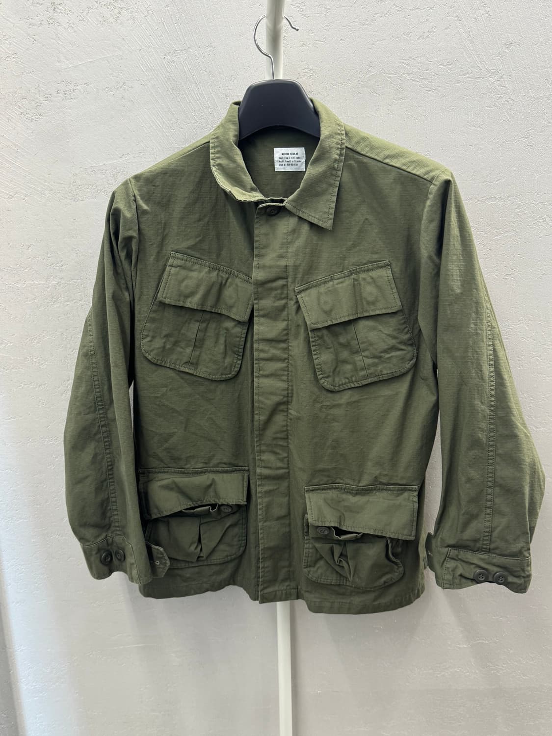 미군 베트남전 OG-107 정글자켓 립스탑 M-R 상품이미지3