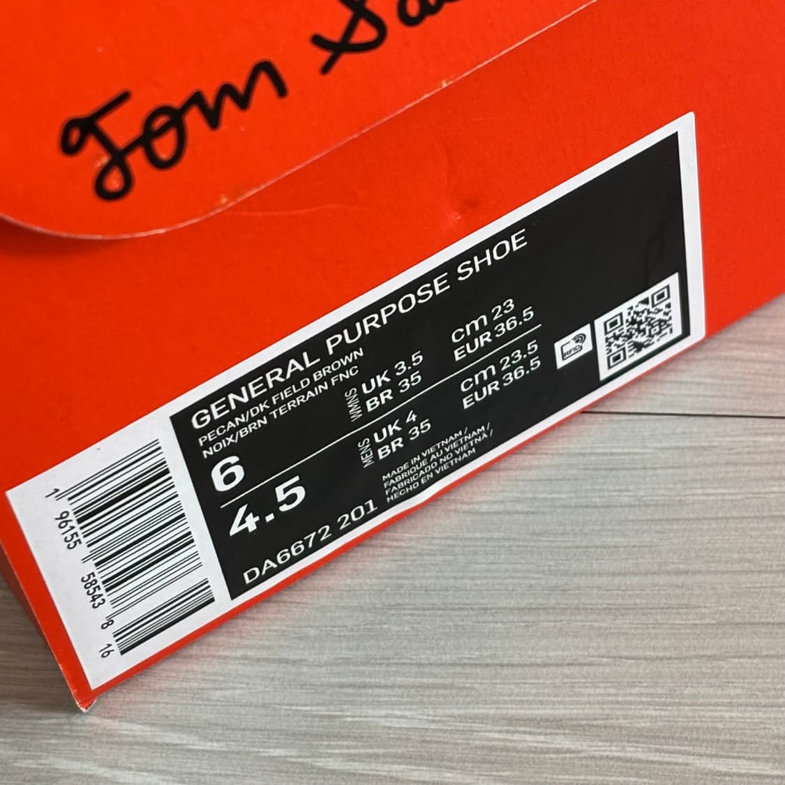 나이키 x 톰 삭스 제너럴 퍼포즈 슈 브라운 상품이미지4