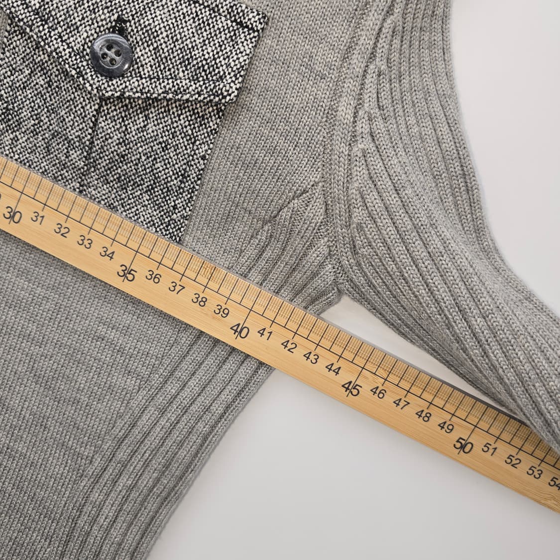 Indivi 회색 니트 집업 가디건 상품이미지9