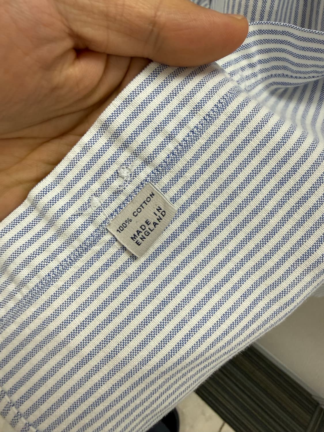 드레익스 블루 스트라이프 옥스포드 셔츠 41사이즈 팝니다 상품이미지3