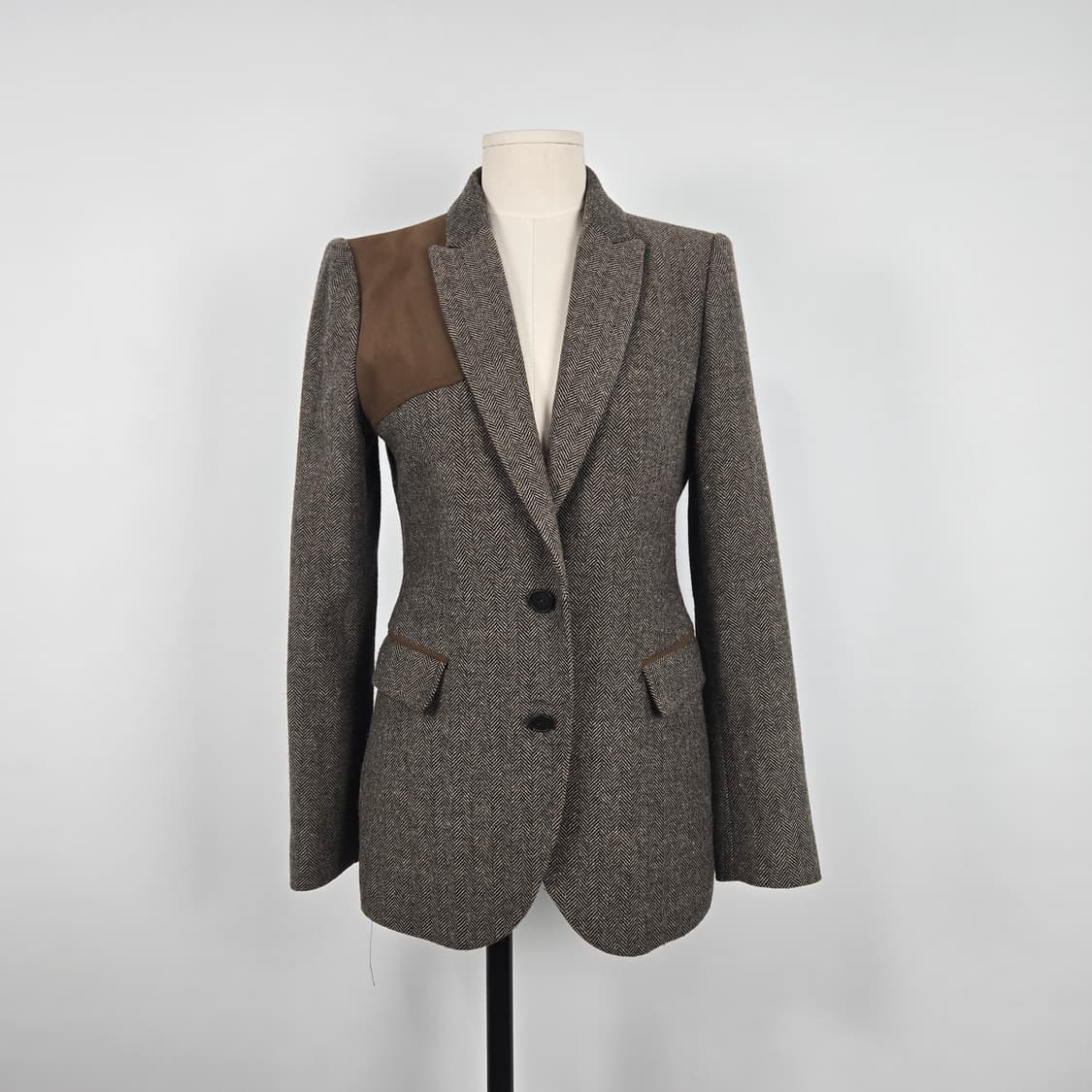 0193 켈리 도나휴 헤링본 울블랜딩브라운 헌팅 자켓 55 상품이미지1