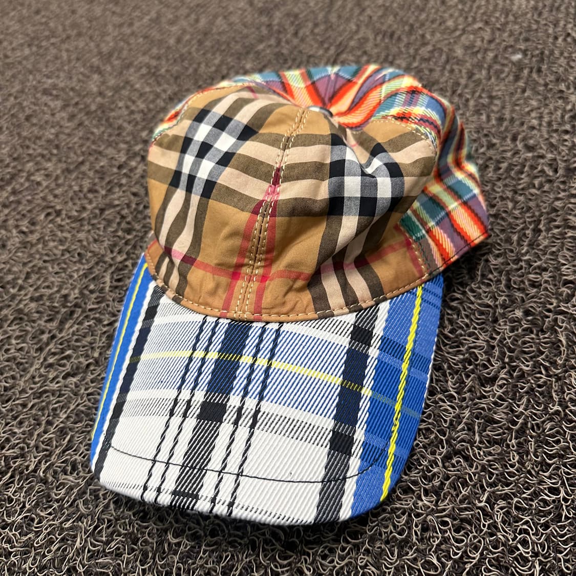 버버리 하우스 체크 패티워크 볼캡 모자 상품이미지2