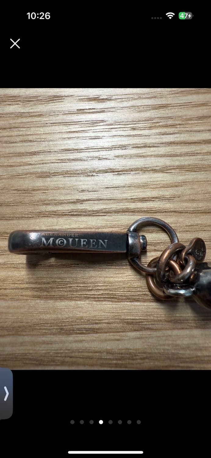 (rare) 알렉산더 맥퀸 스켈레톤 키링 크롬 상품이미지3