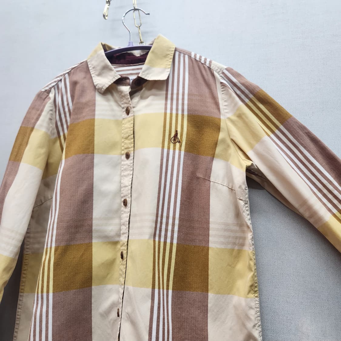 빈폴 로고자수 체크패턴 셔츠 90(S) 상품이미지3