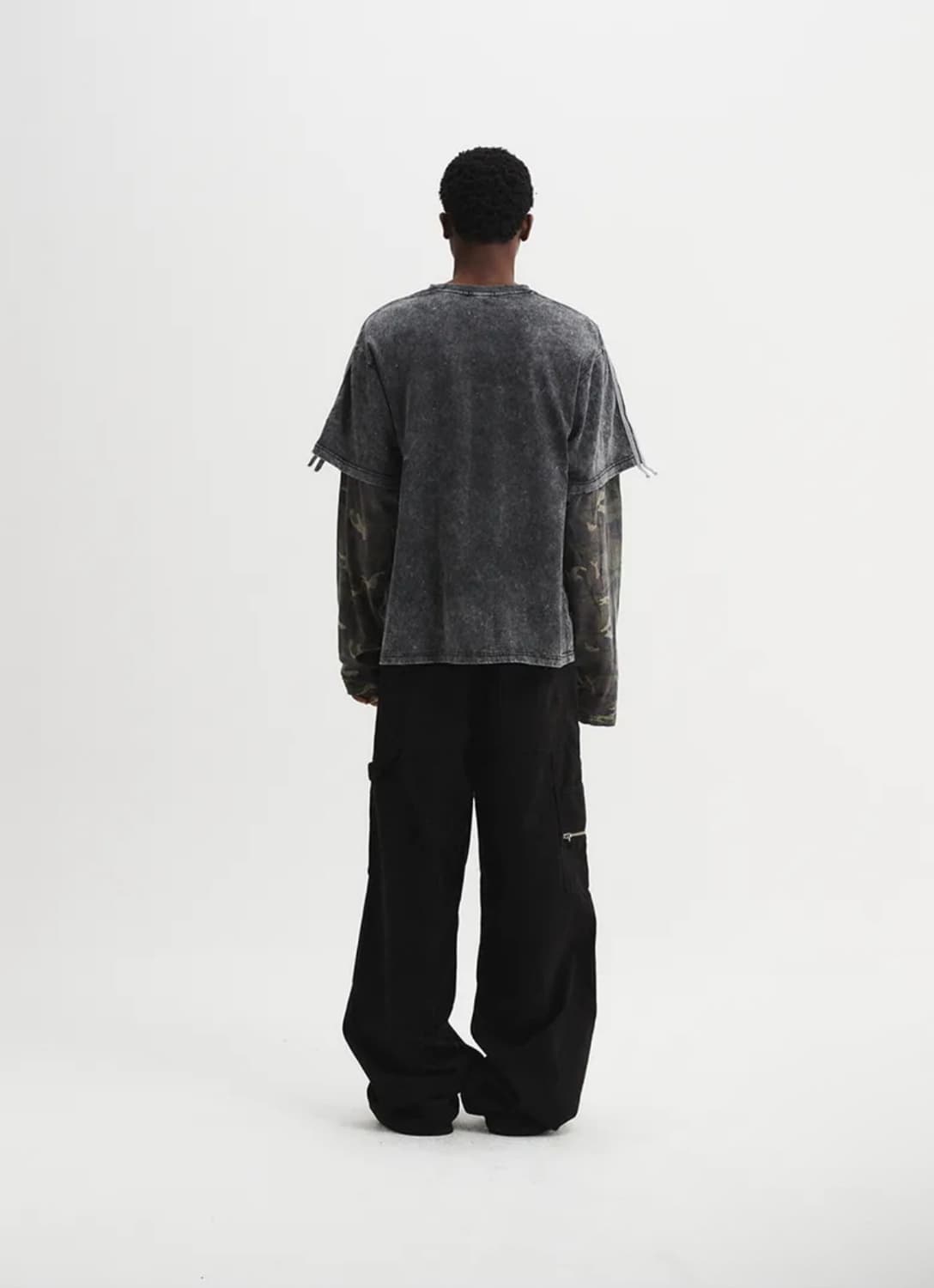 DNSR 썰파 워싱 카모 레이어드 롱슬리브 L 상품이미지2