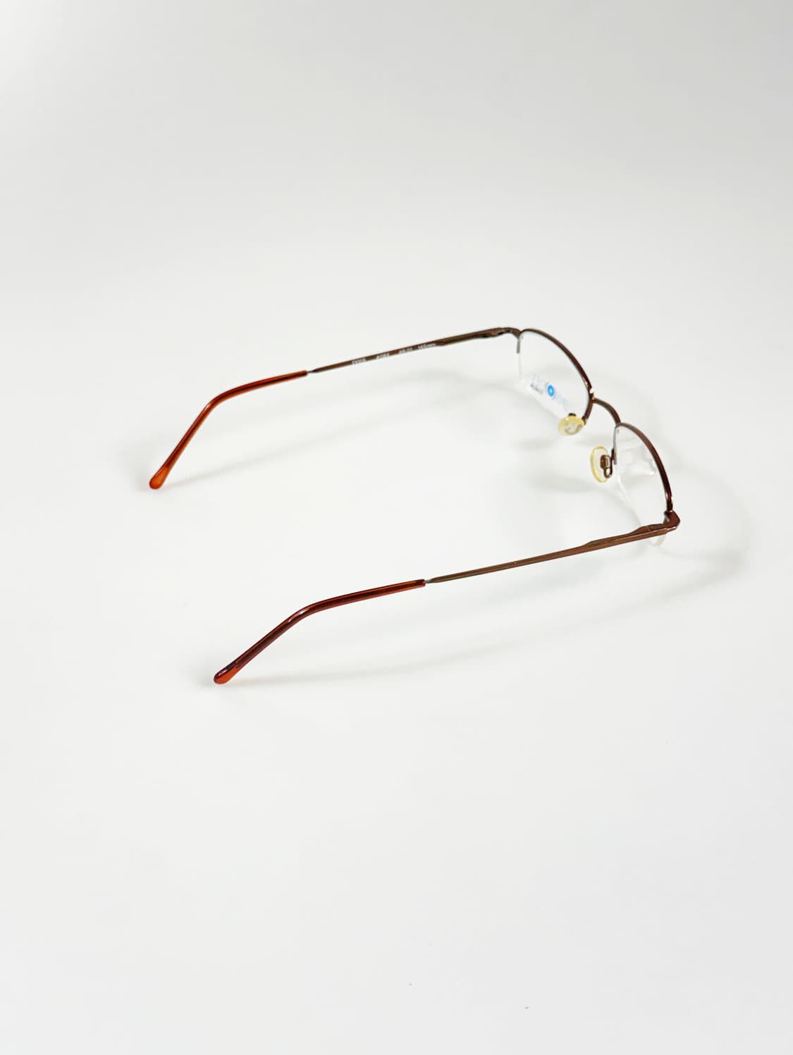 90s ILLUMINO EYES 브라운 티타늄 반무테 빈티지 안경 상품이미지4