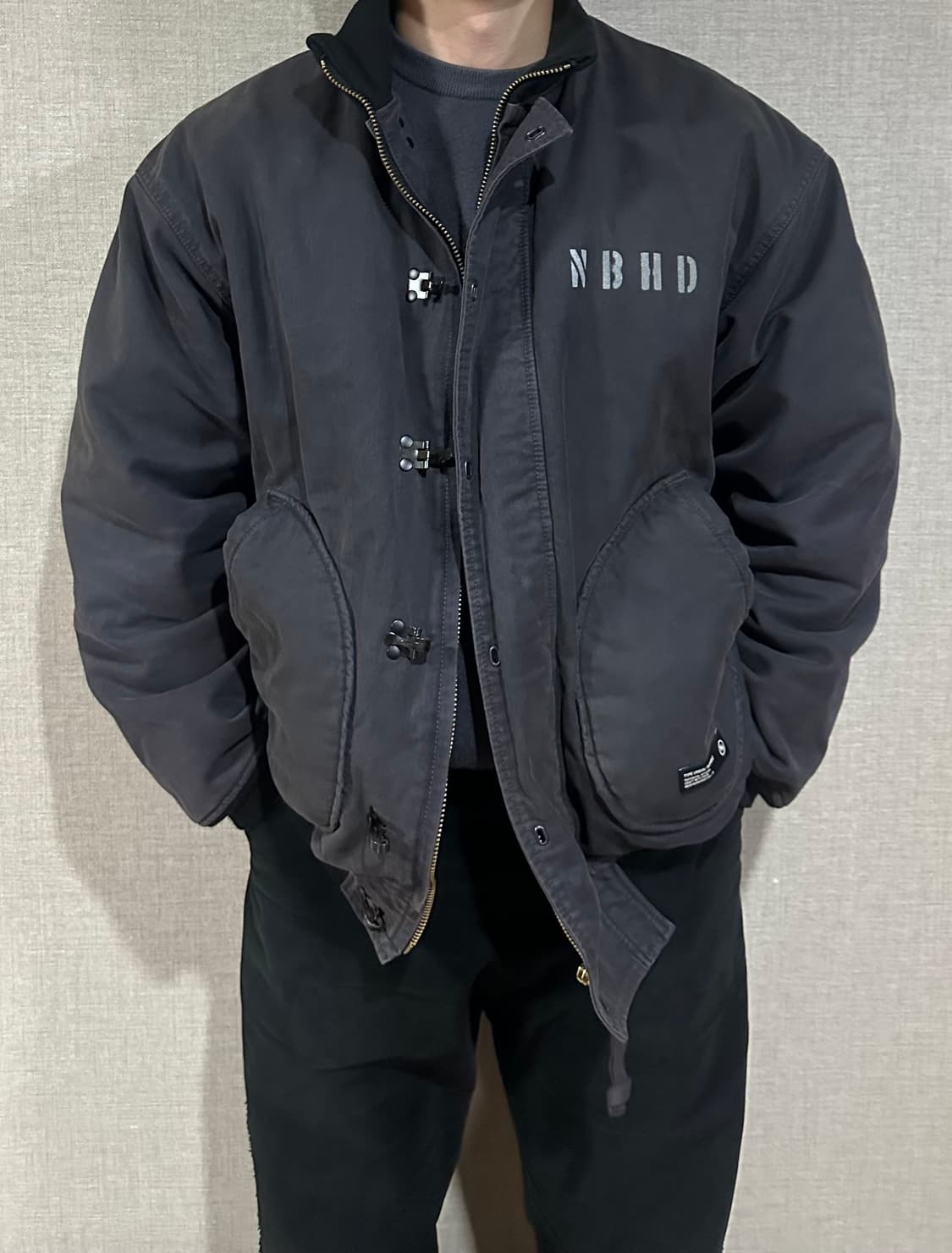 네이버후드 덱자켓 블랙 L사이즈 상품이미지1