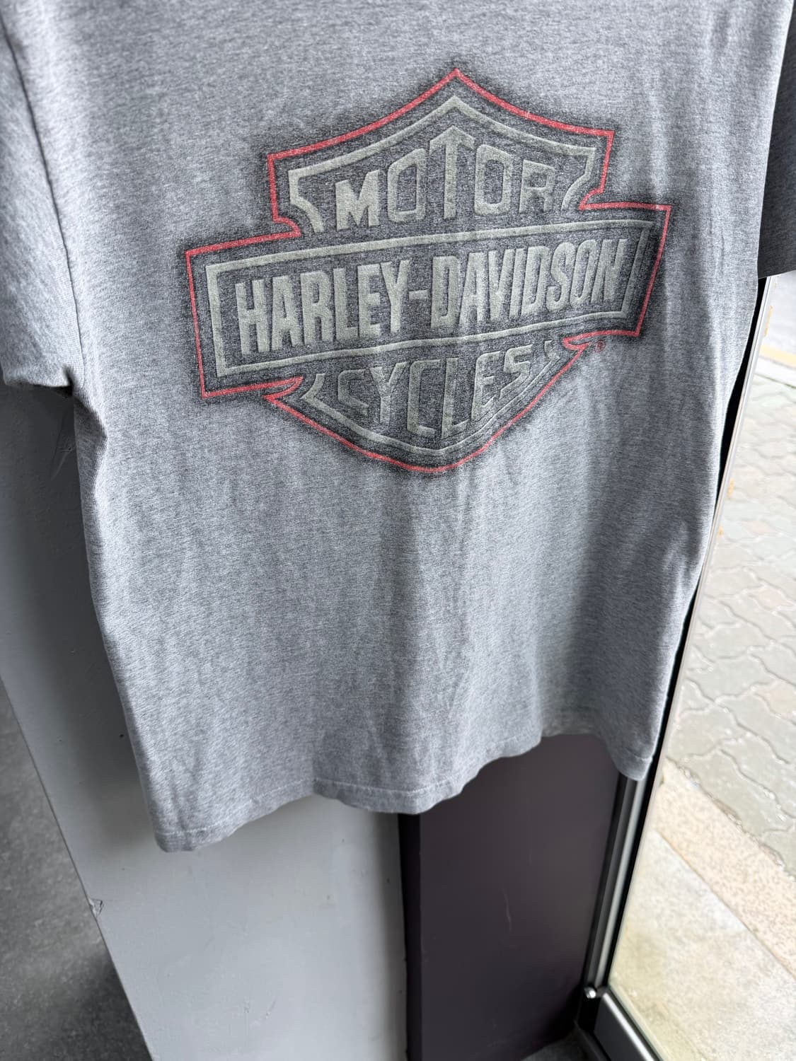 M/ 할리데이비슨 빈티지 모터 로고 반팔 상품이미지4