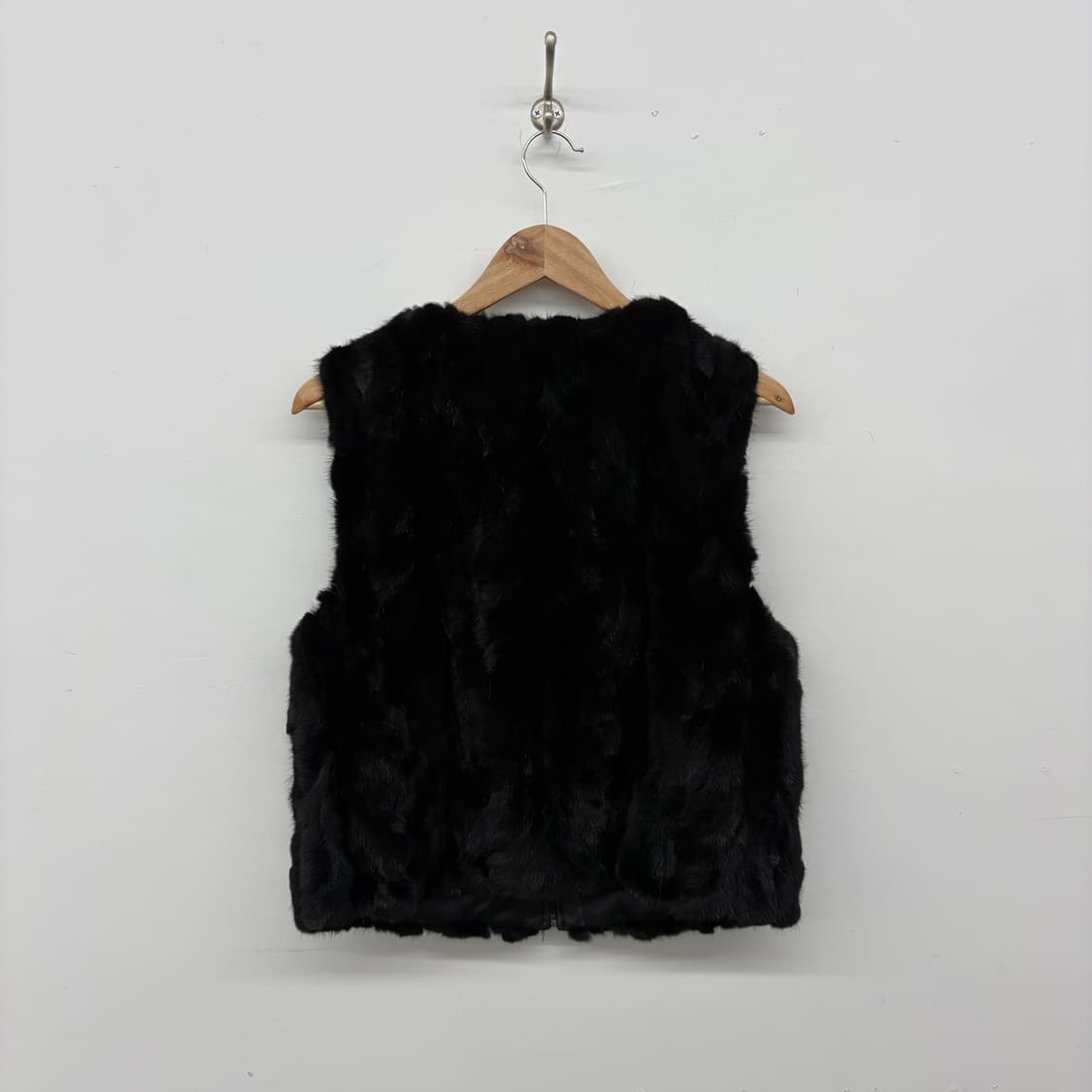 EURO COLLECTION 블랙 밍크 조끼 여/M 상품이미지4